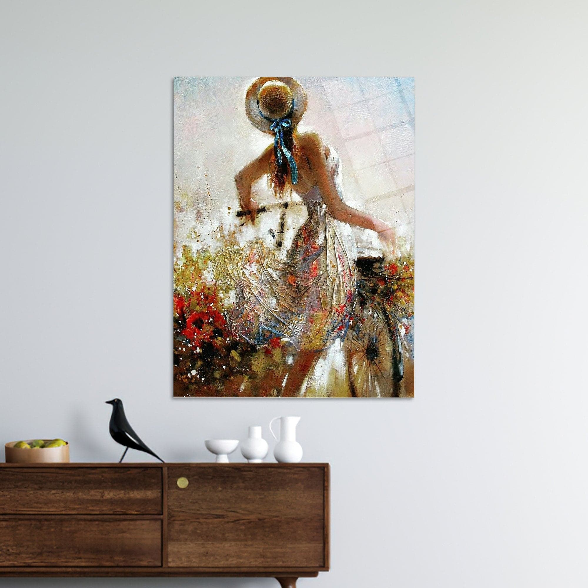 Glass Art Wall Decor, Abstract Woman Oil Painting Print, Large Glass Wall Art, Custom Glass Printing Wall Art, Abstract Woman Wall Art, - image 5