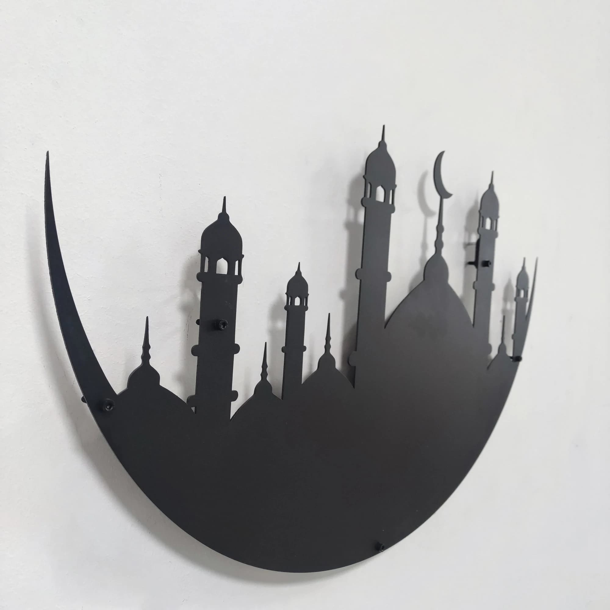 Metal wall art, Islamic Moon and Mosque Wall Art, Metal Decor Ramadan Decor, Eid Decor, Masjid Wall Art, Muslim Housewarming Gifts, Crescent