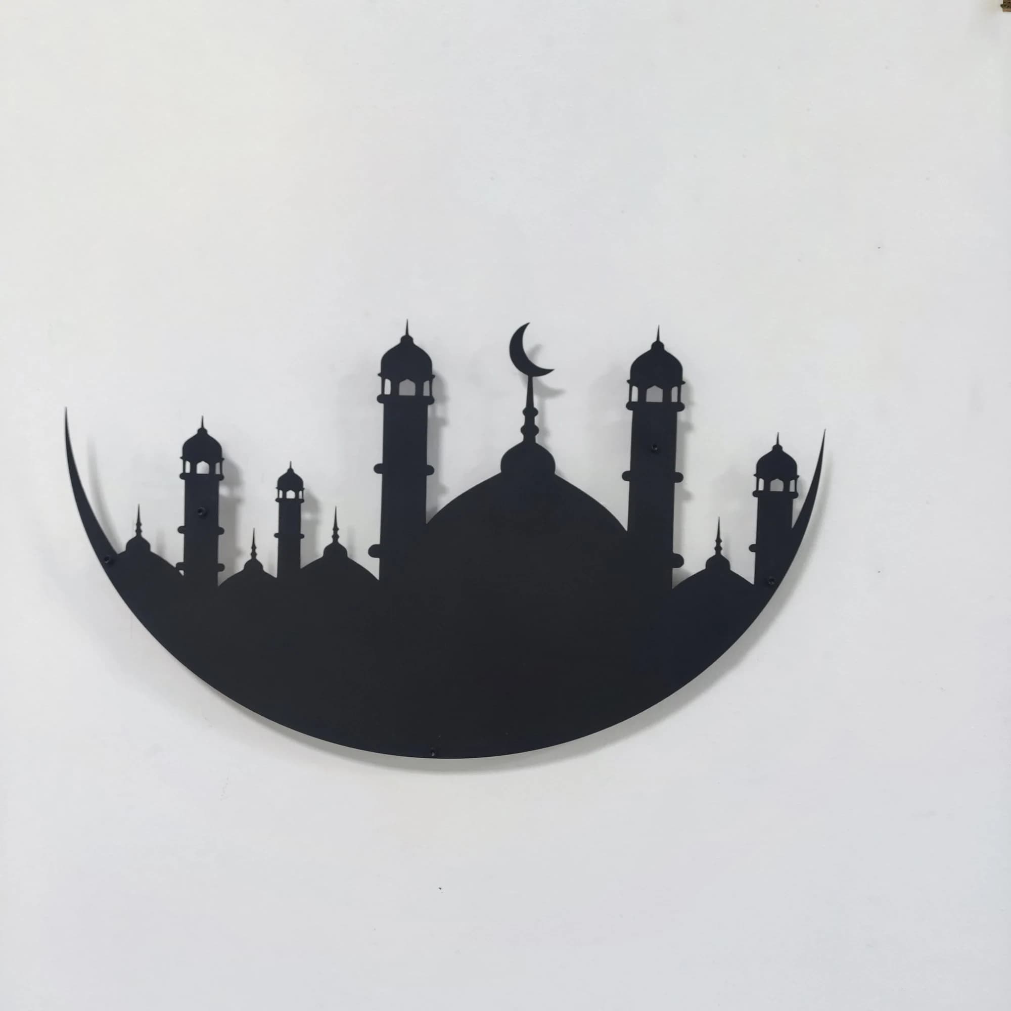 Metal wall art, Islamic Moon and Mosque Wall Art, Metal Decor Ramadan Decor, Eid Decor, Masjid Wall Art, Muslim Housewarming Gifts, Crescent