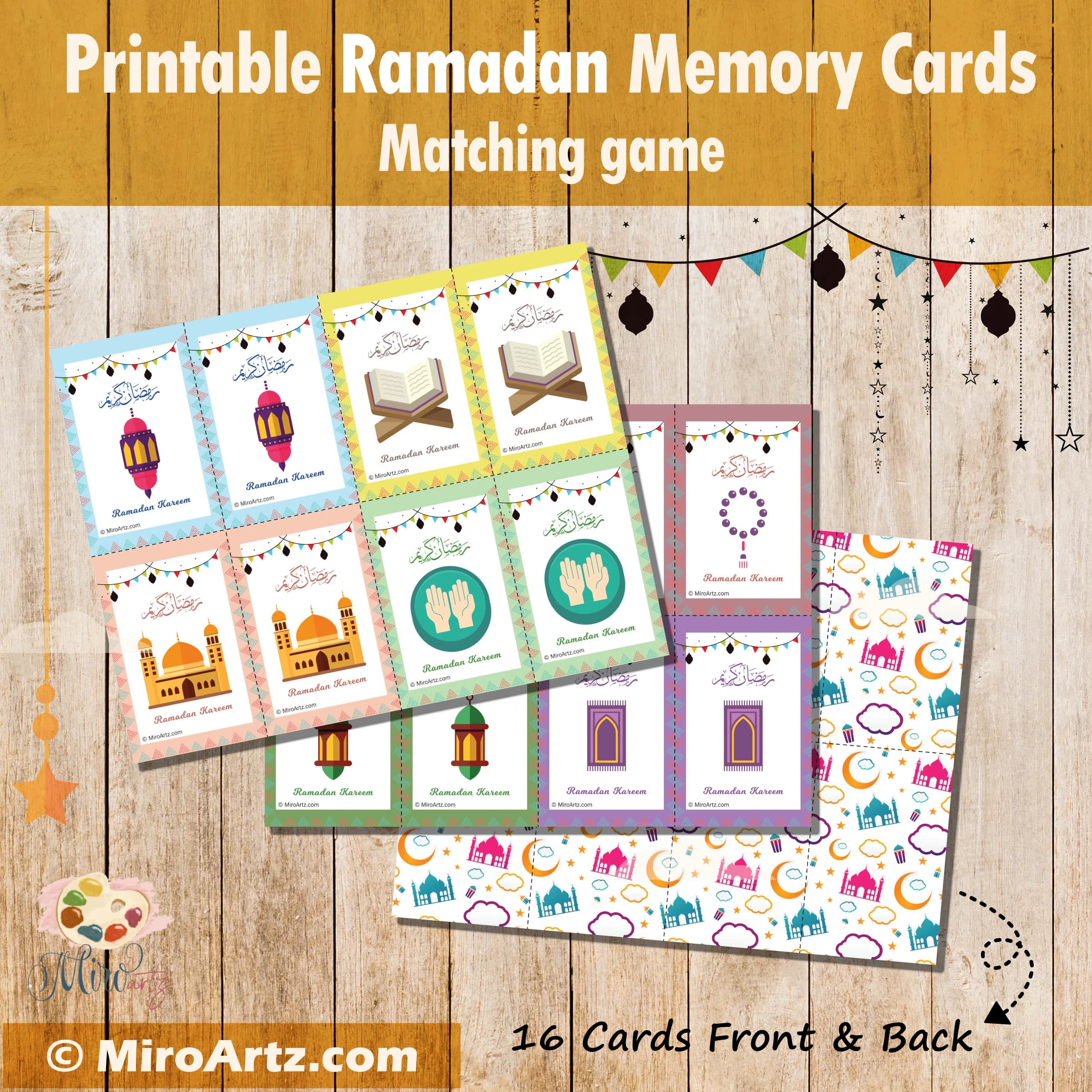 Printable Ramadan Memory Game: Matching Cards (Digital Download) - image 3