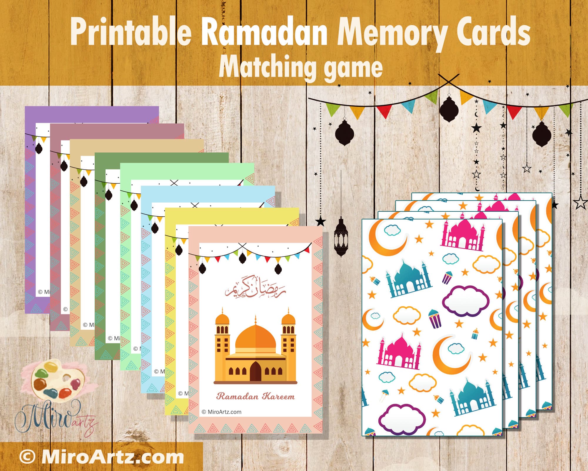 Printable Ramadan Memory Game: Matching Cards (Digital Download) - image 2