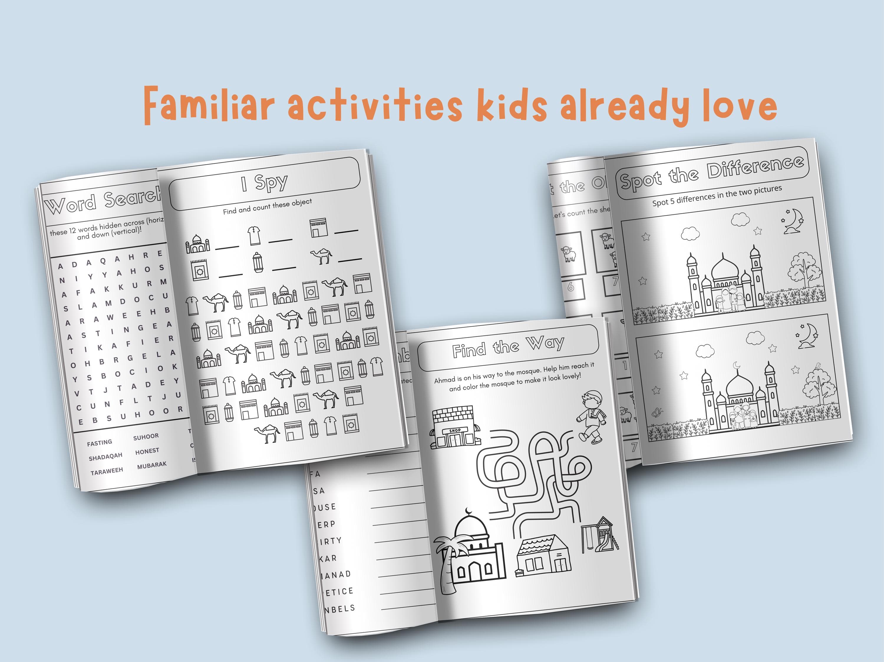 Islamic Activity Book, Learning Games Printable, Islamic Activity for Kids, Ramadan and Eid Worksheet - image 5