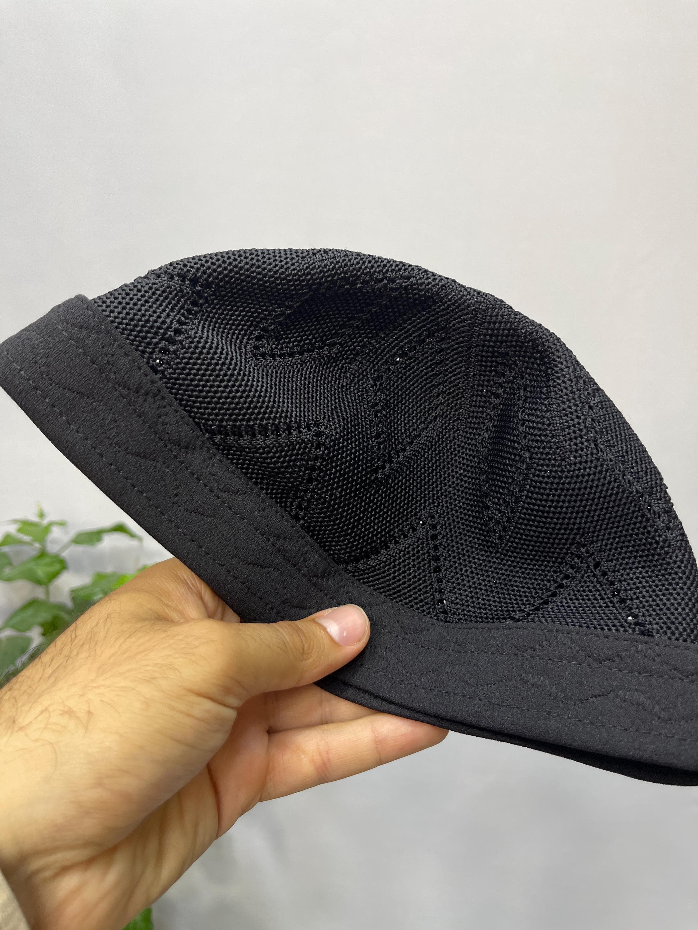 TIGHT Knit BLACK EGYPT Kufi Premium Quality Soft Kufi With Border Knit Judi/Kufi Hat Muslim Men - Islamic Gift for Him,Ramadan Gift - image 3