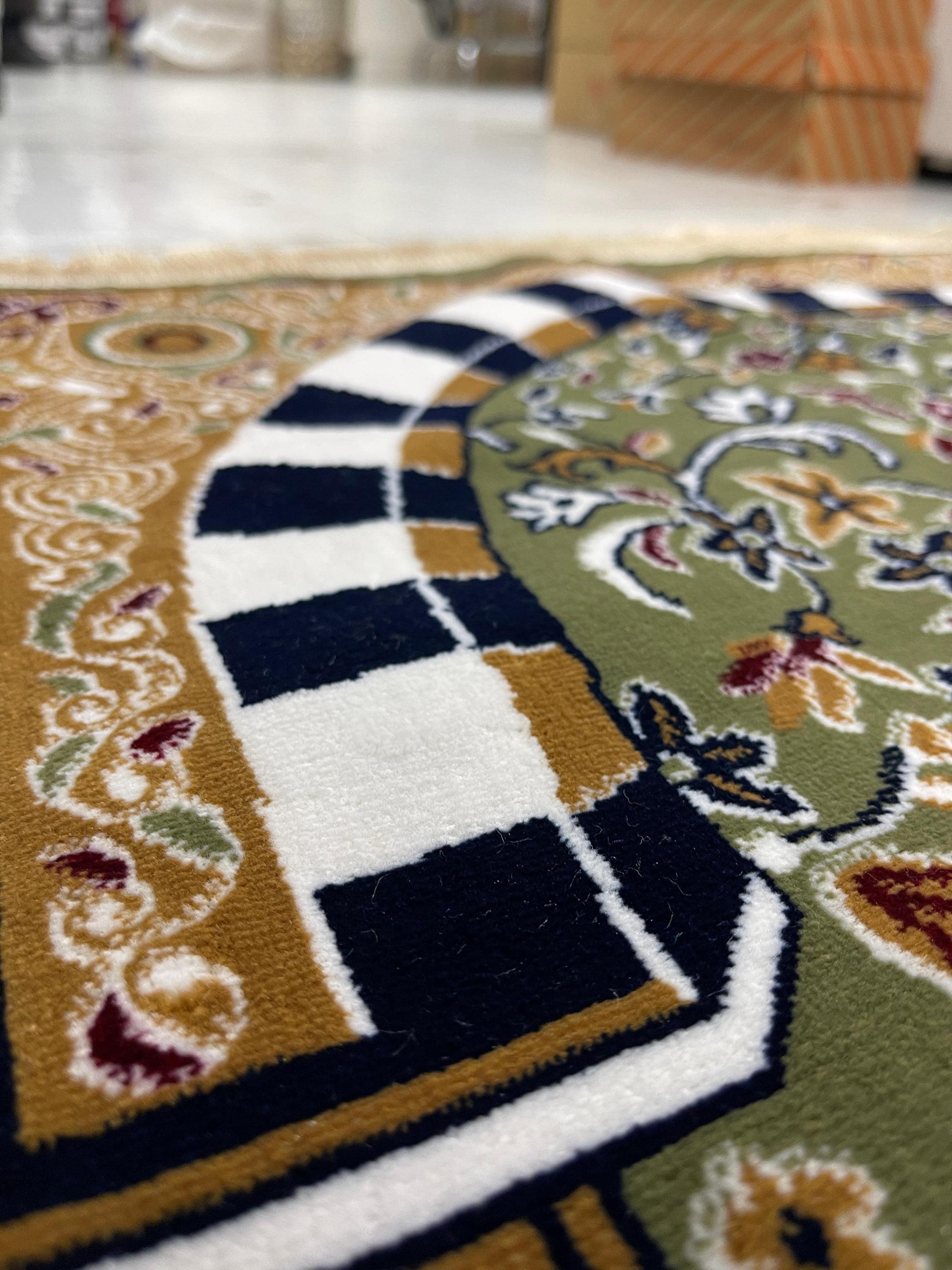 Premium Soft Ravza Prayer Rug | Luxury Muslim Prayer Mat | Rawdah Janamaz | Islamic Gift for Ramadan Eid Hajj Umrah | Thick Plush Sajjadah - image 5