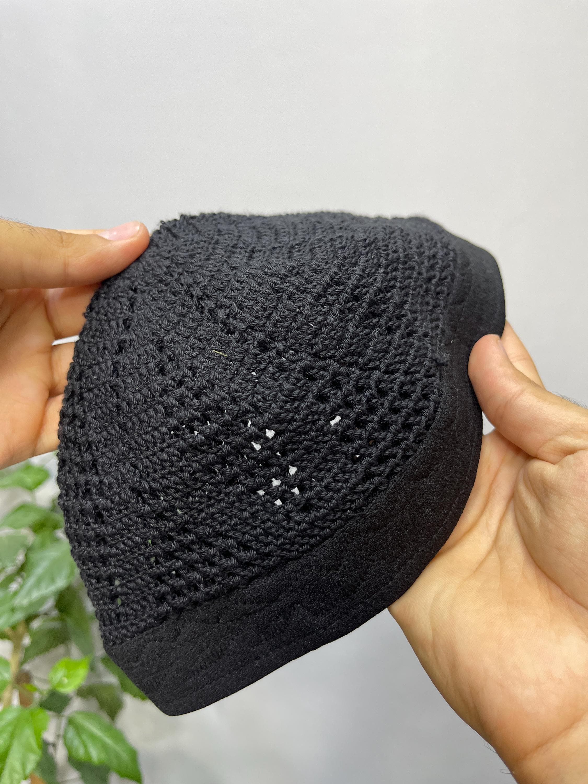 HAND BLACK EGYPT Kufi Premium Quality Soft Kufi With Border Knit Judi/Kufi Hat for Muslim Men - Islamic Gift for Him, Ramadan Gift, Eid Gift - image 2