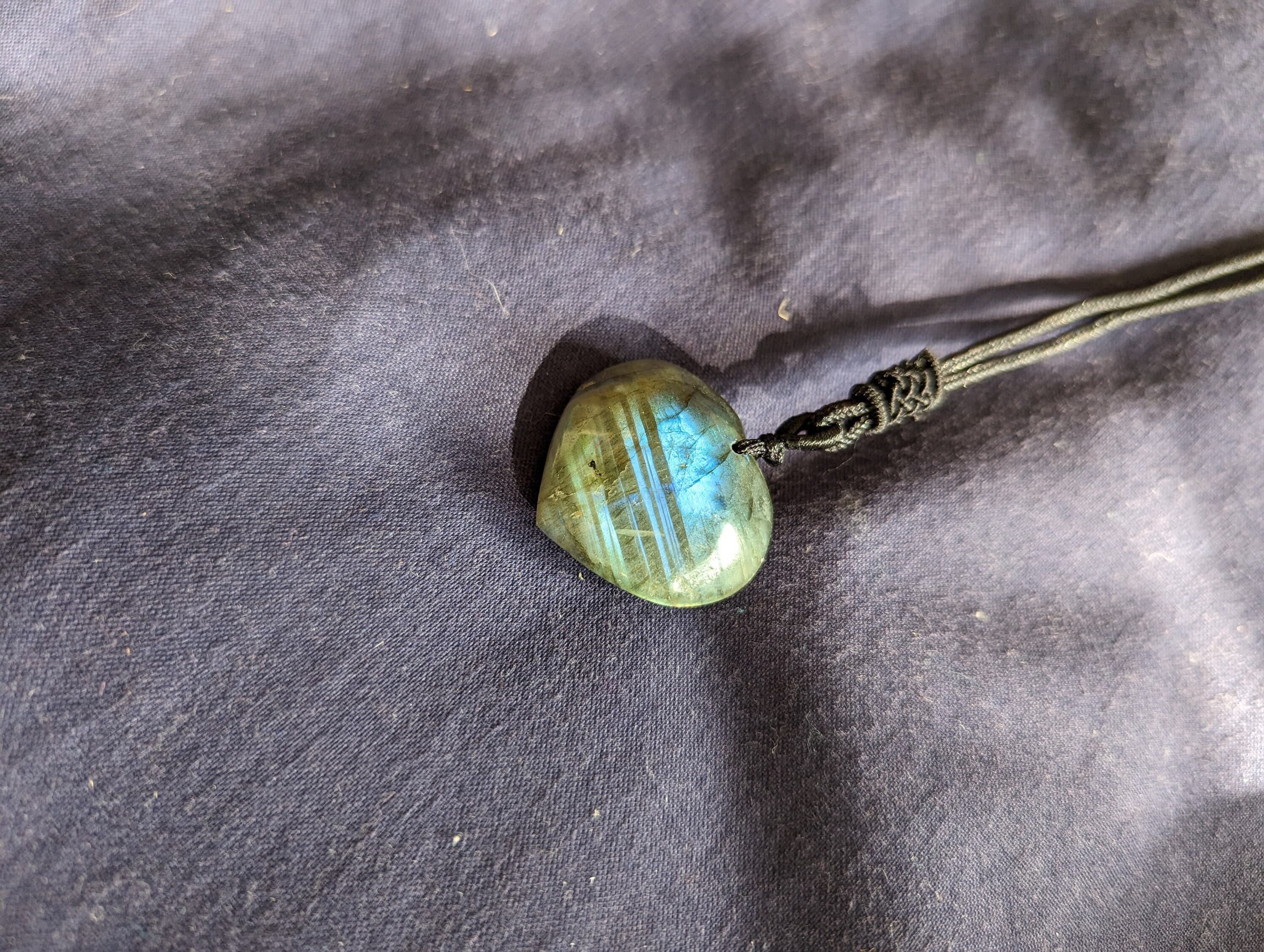 Natural Light Gem Labradorite Heart-shape Pendant Healing Moonlight Crystal Necklace Pendant Jewelry Decoration Gifts - image 4