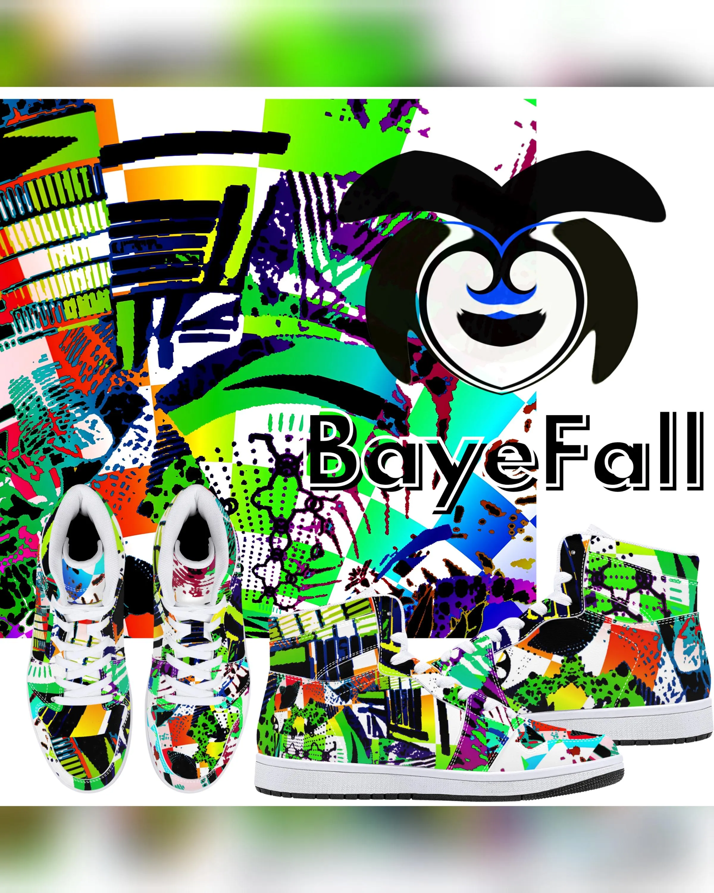 Abstract Bayefall Sneakers: Handcrafted Artistic Footwear - image 3