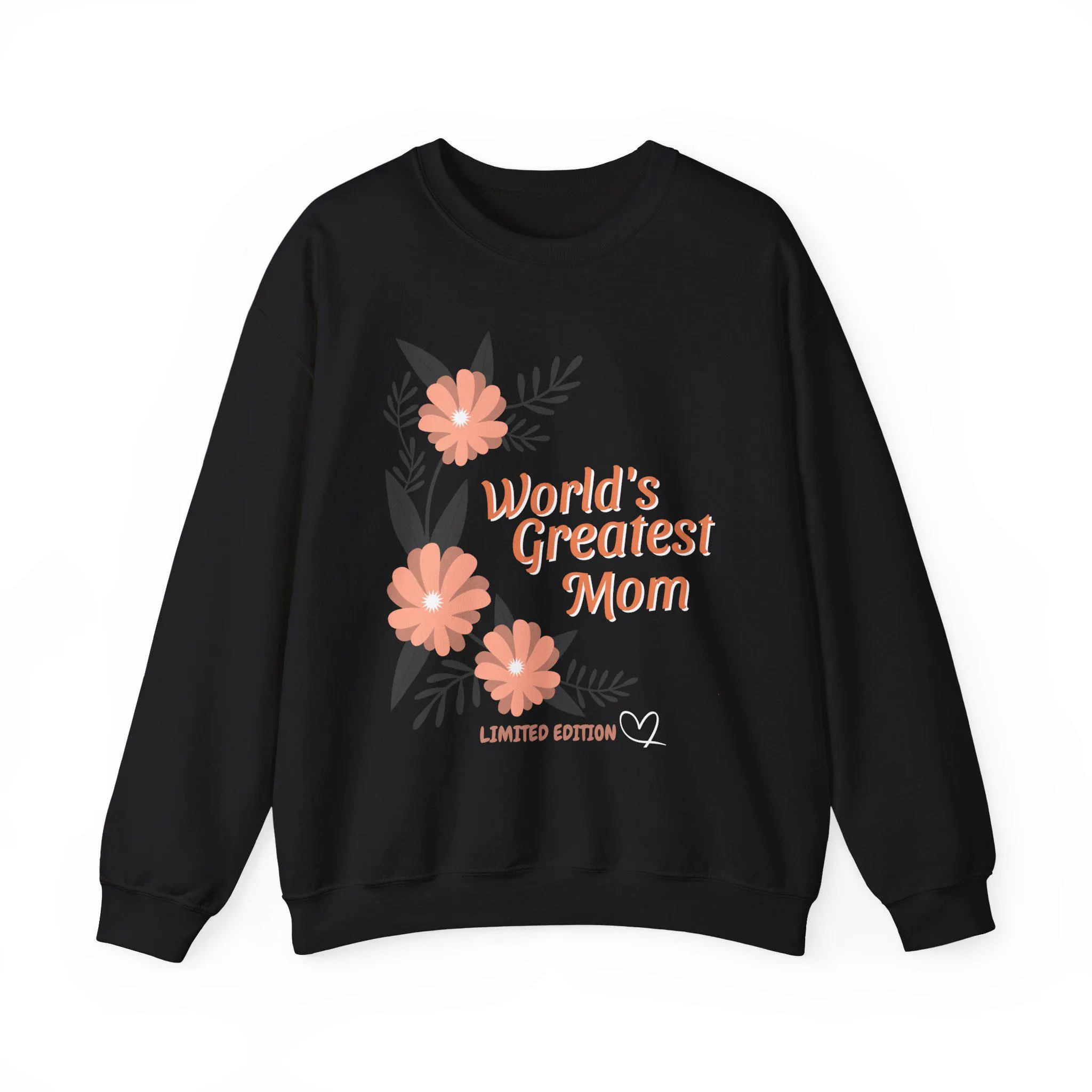 World's Greatest Mom floral design Sweatshirt | Mother's Day, peach flowers - image 4