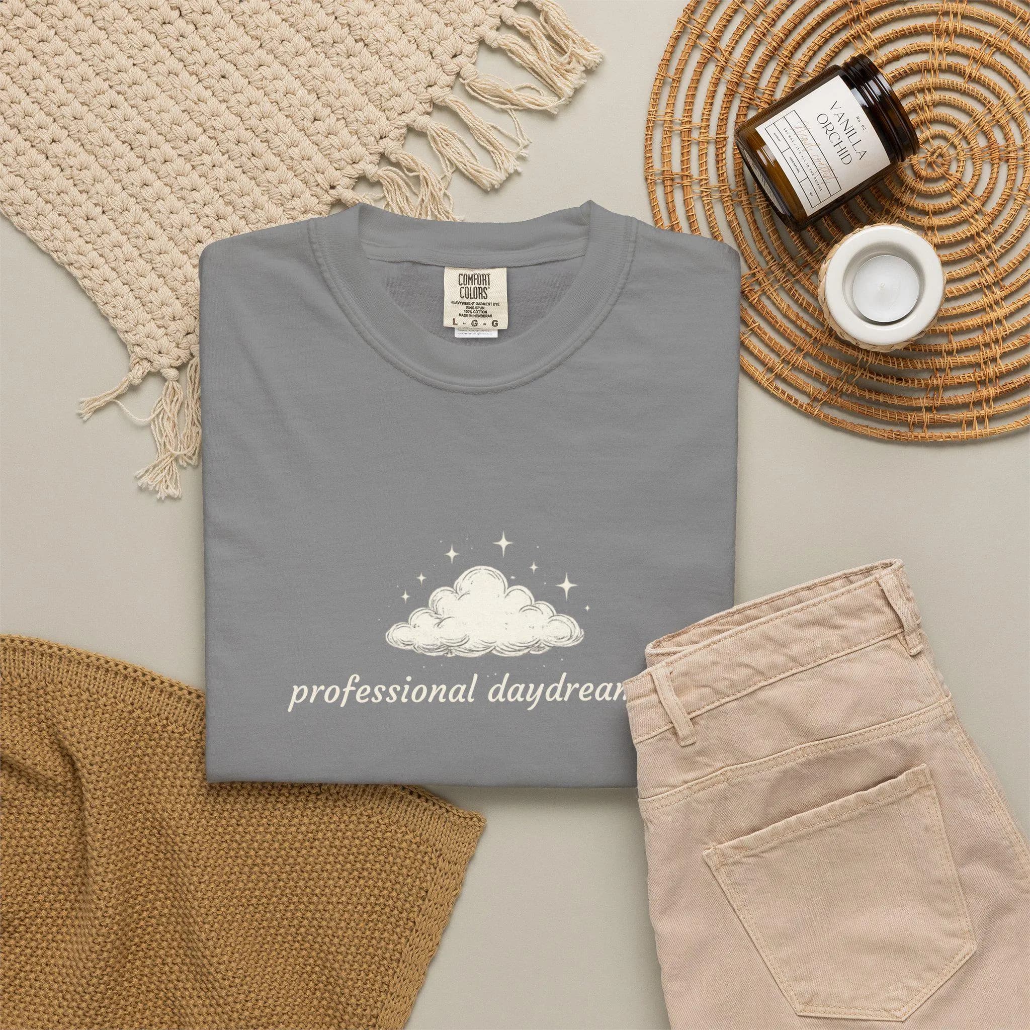 Professional Daydreamer Cloud T-Shirt | Garment-Dyed Cotton Comfort Colors Tee - image 3