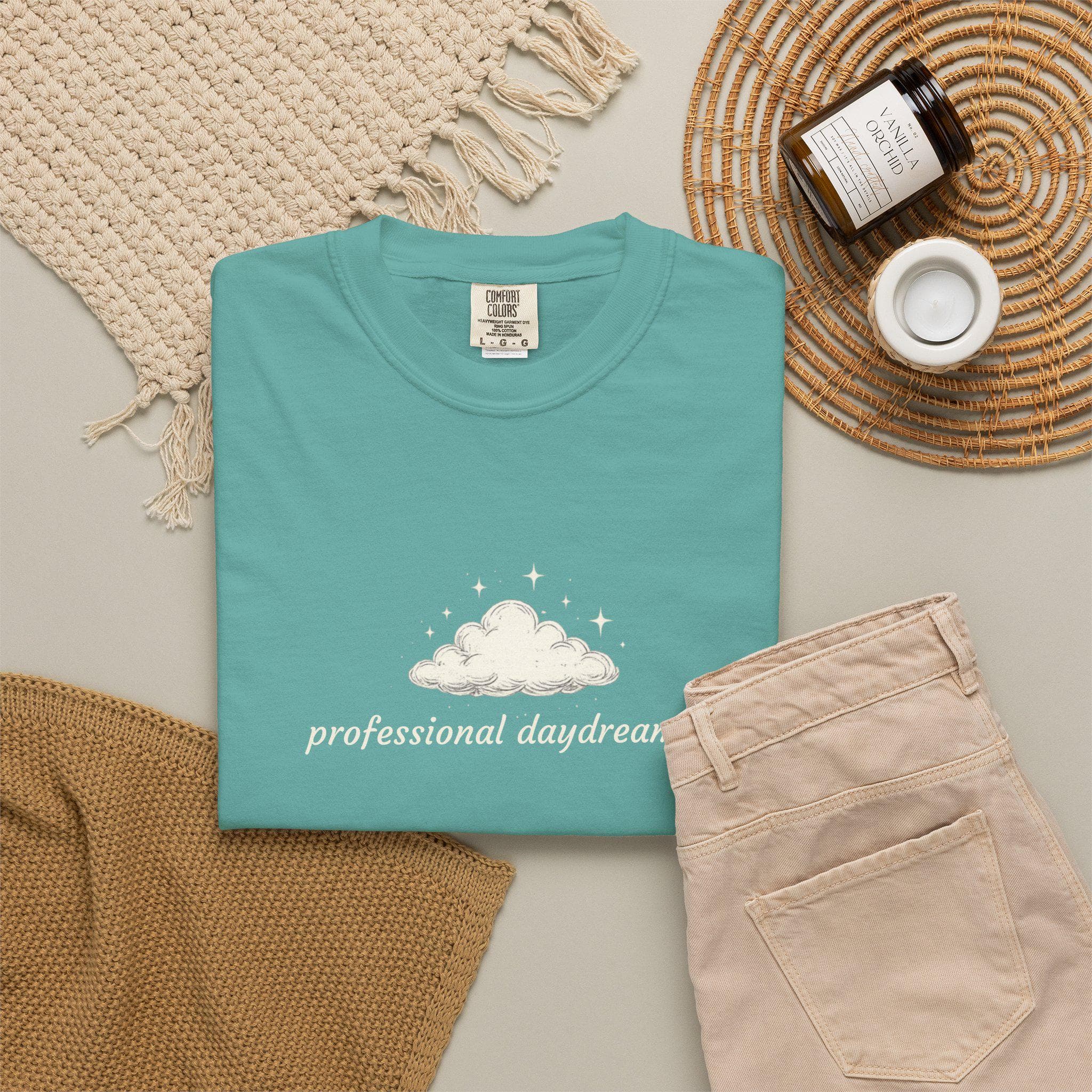 Professional Daydreamer Cloud T-Shirt | Garment-Dyed Cotton Comfort Colors Tee - image 5