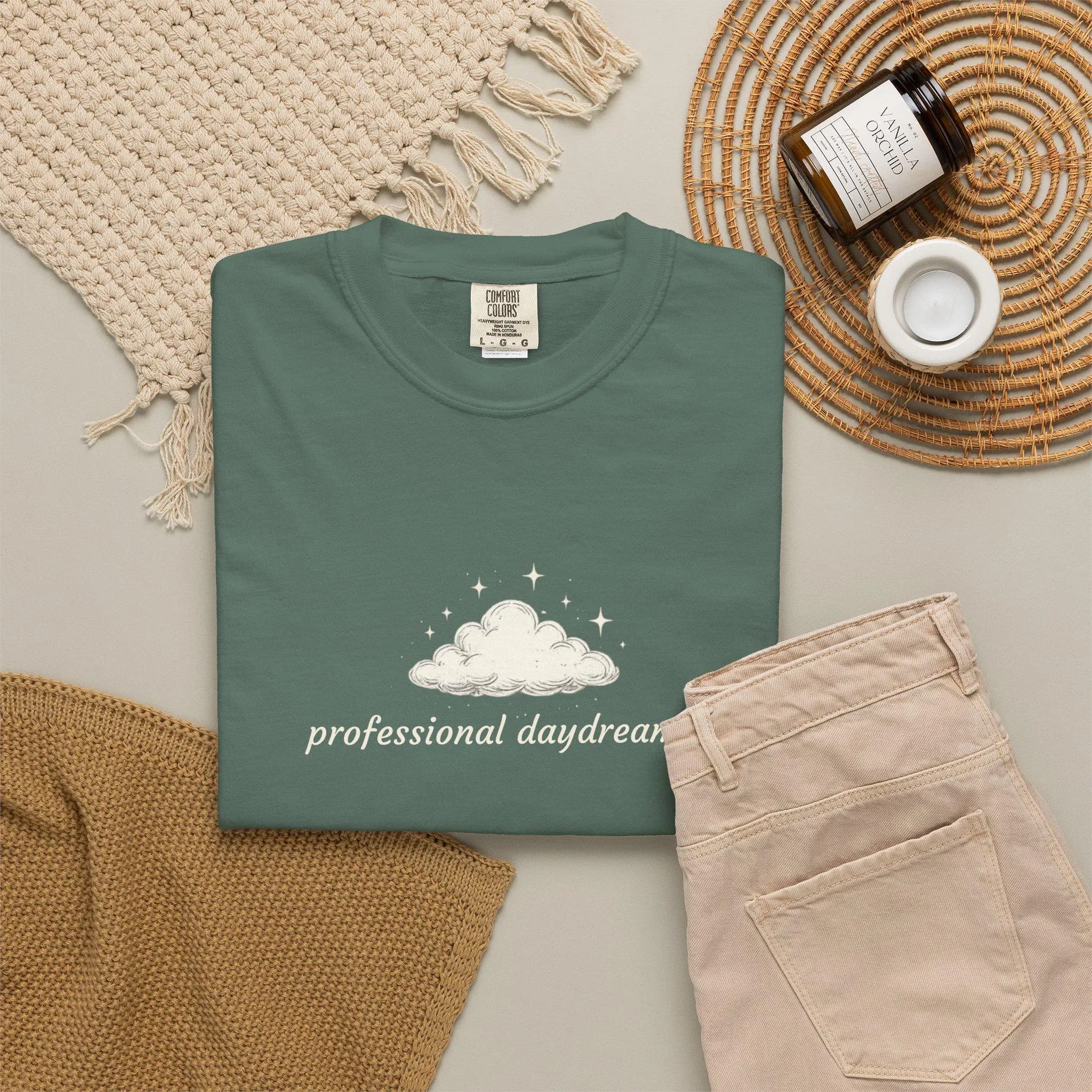 Professional Daydreamer Cloud T-Shirt | Garment-Dyed Cotton Comfort Colors Tee - image 4