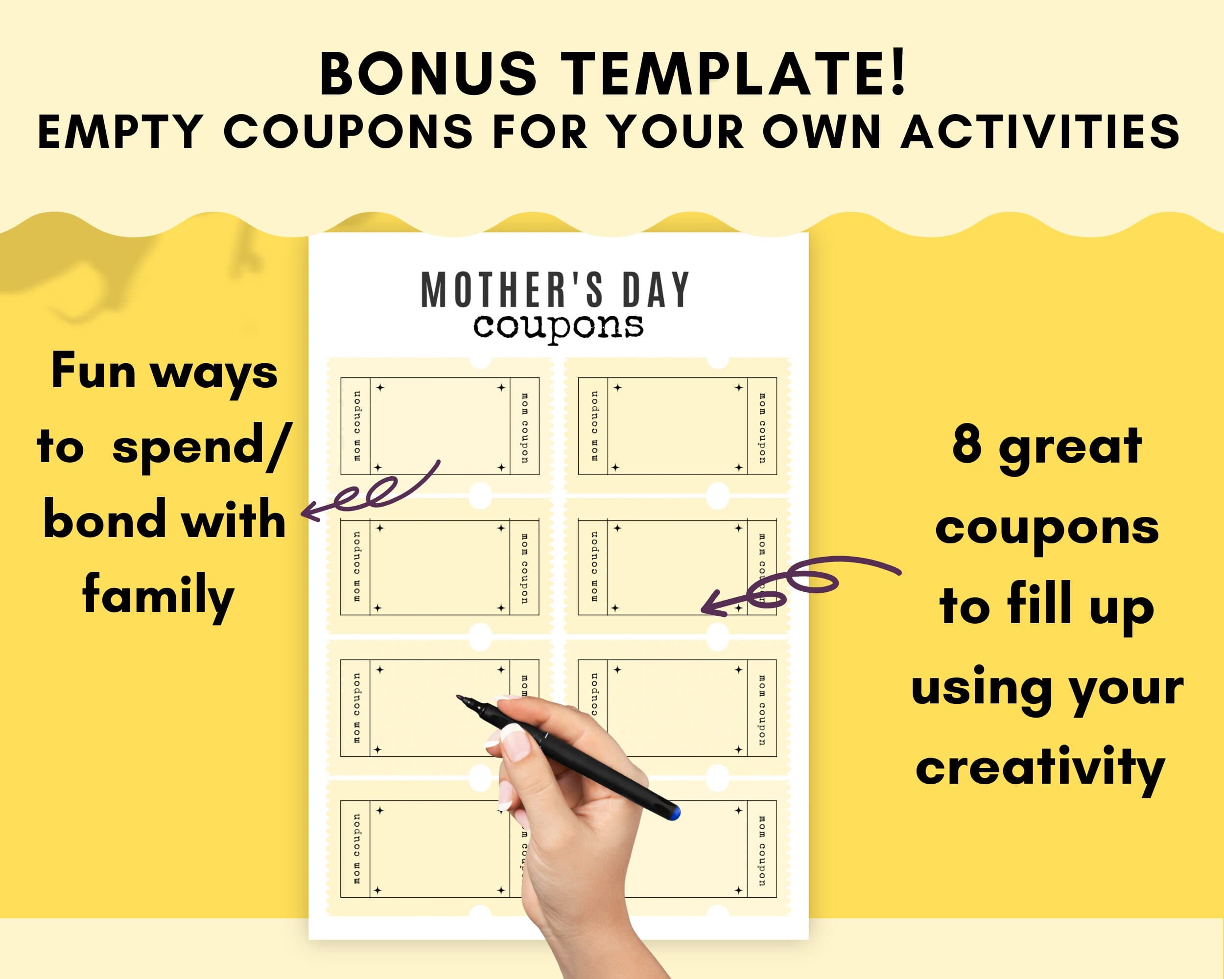 Printable Mother's Day Coupons, Gift for Mom (PDF) - image 4