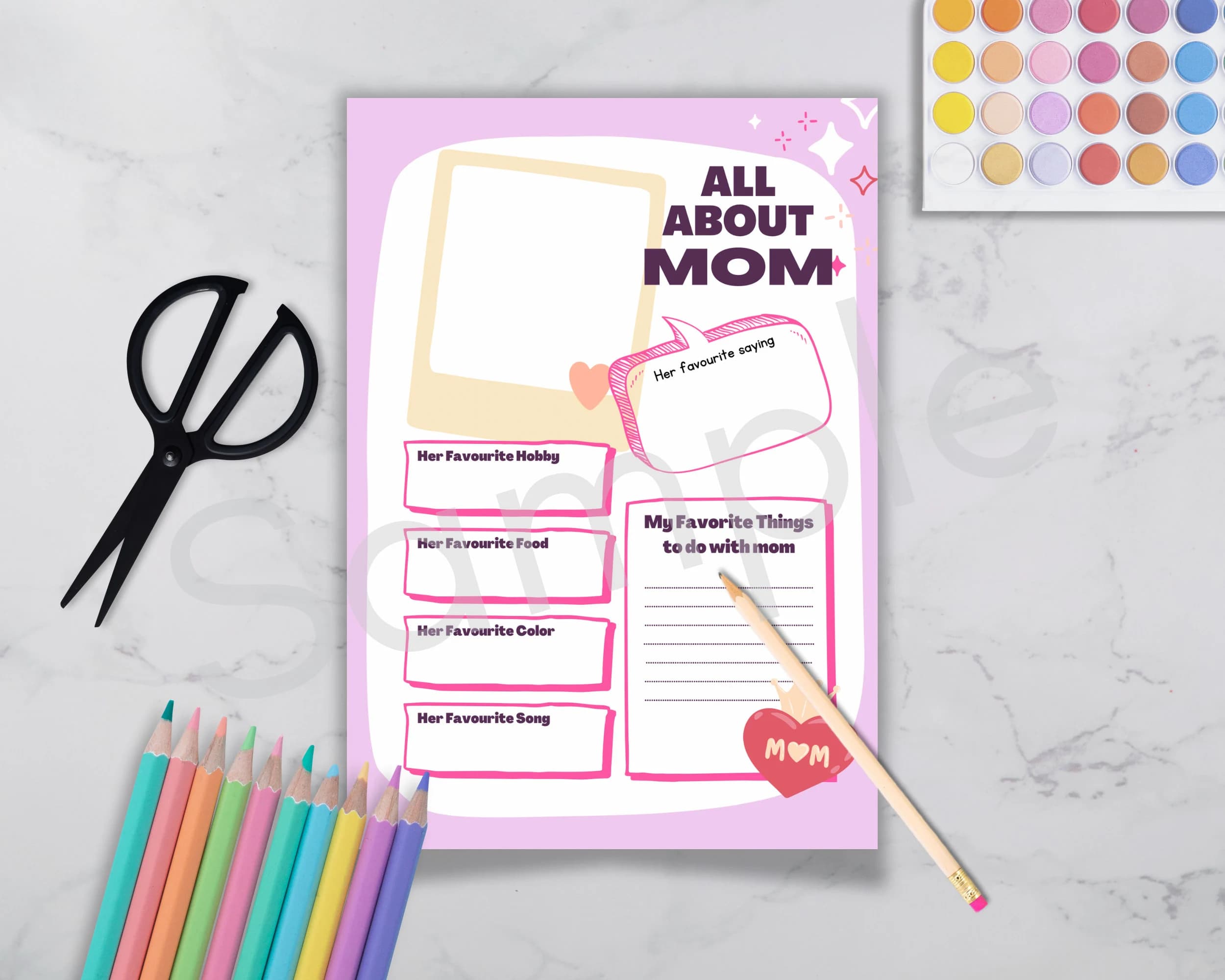 Mother's Day Printable Activity: All About Mom Worksheet (PDF) - image 5