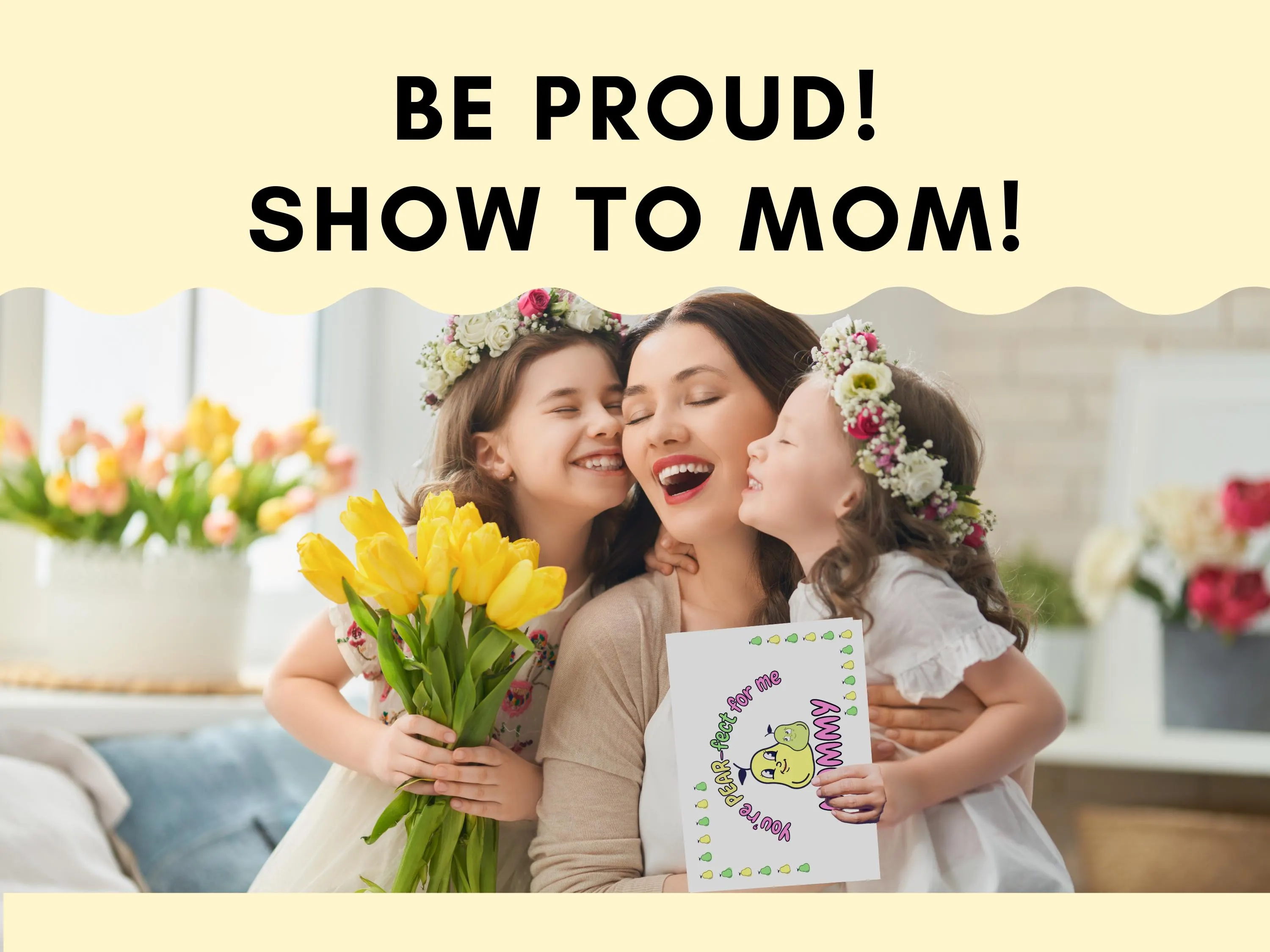 Mother's Day Coloring Card: Pear-fect Gift, Kids Activity (PDF Pattern) - image 4