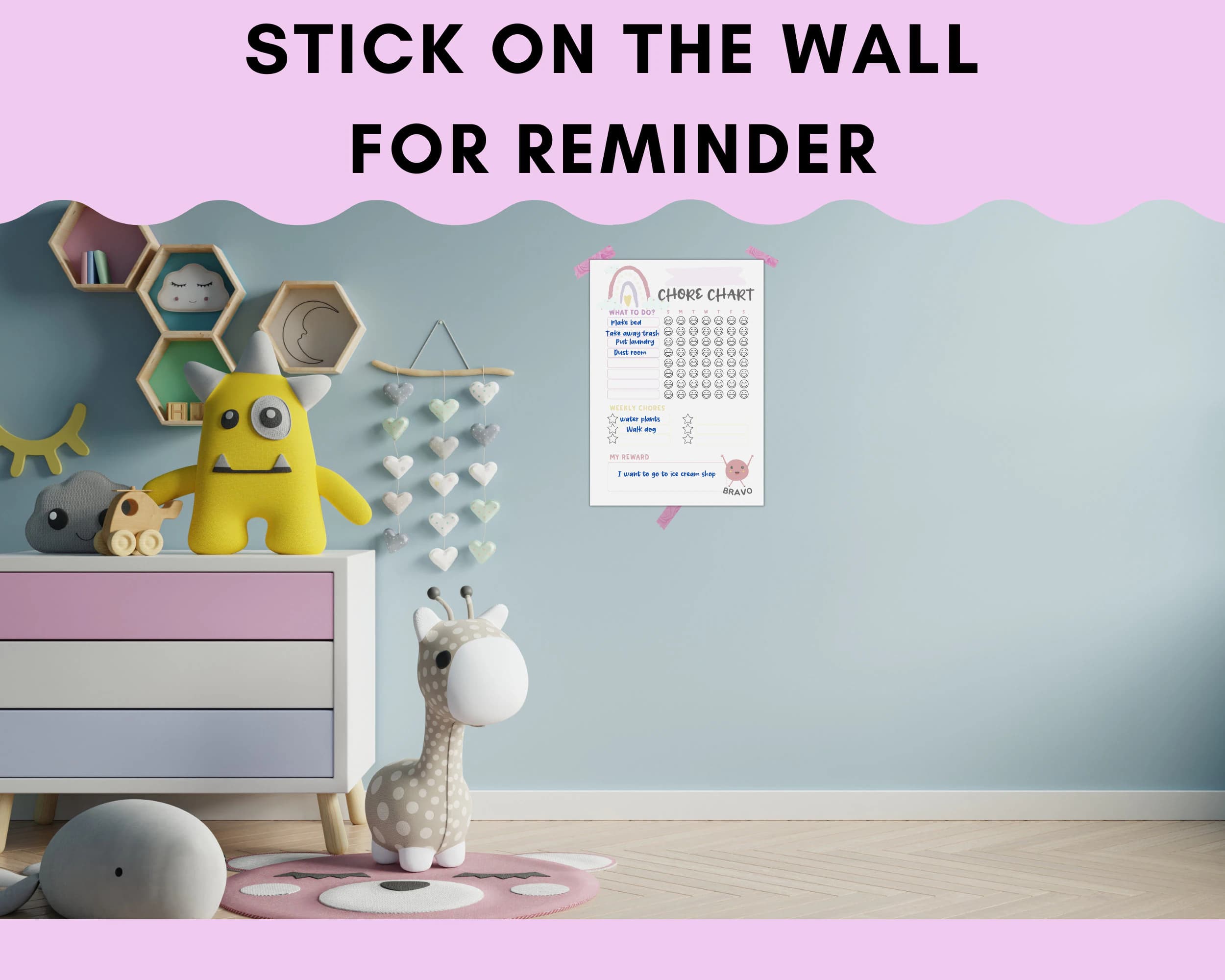 Printable Kids Chore Chart, Responsibility Tracker (Digital Download) - image 4