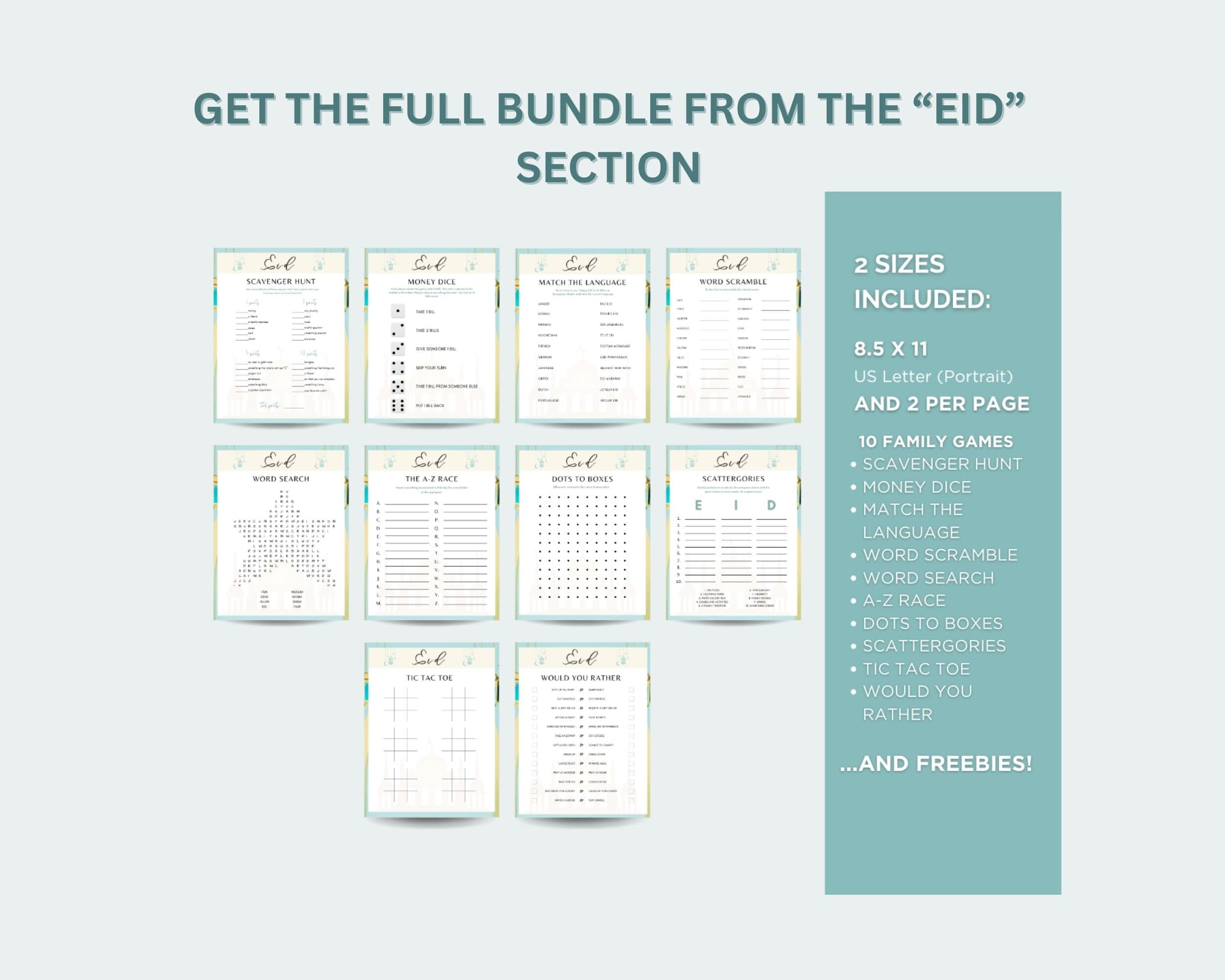 Eid Scattergories Game: Family Party Activity (PDF Printable) - image 3