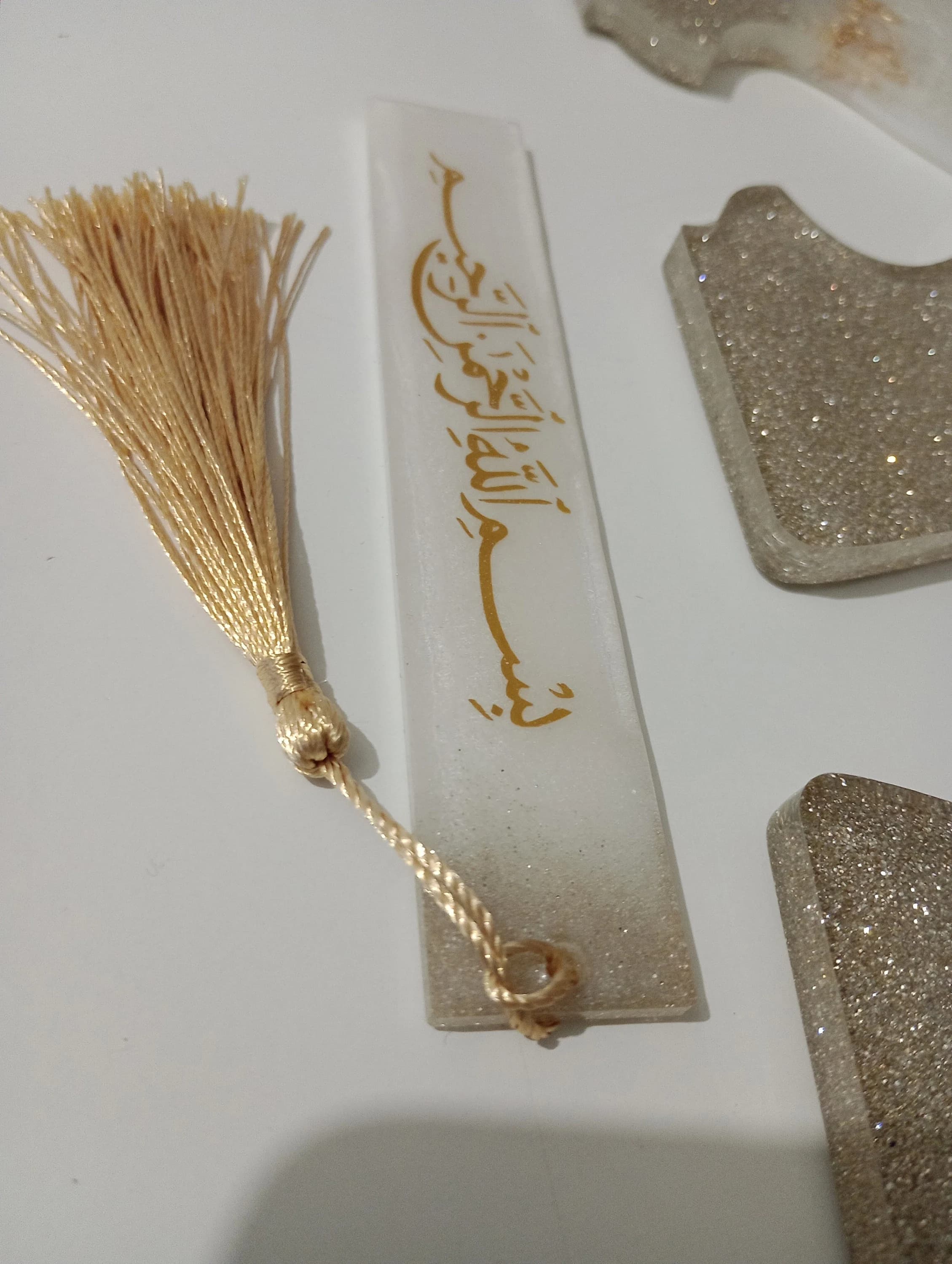resin Stand,HANDMADE Resin Quran Stand with bookmark ,Resin Quran Holder, Book Holder, Islamic Gifts Portable Sturdy Lightweight Bookstand - image 4