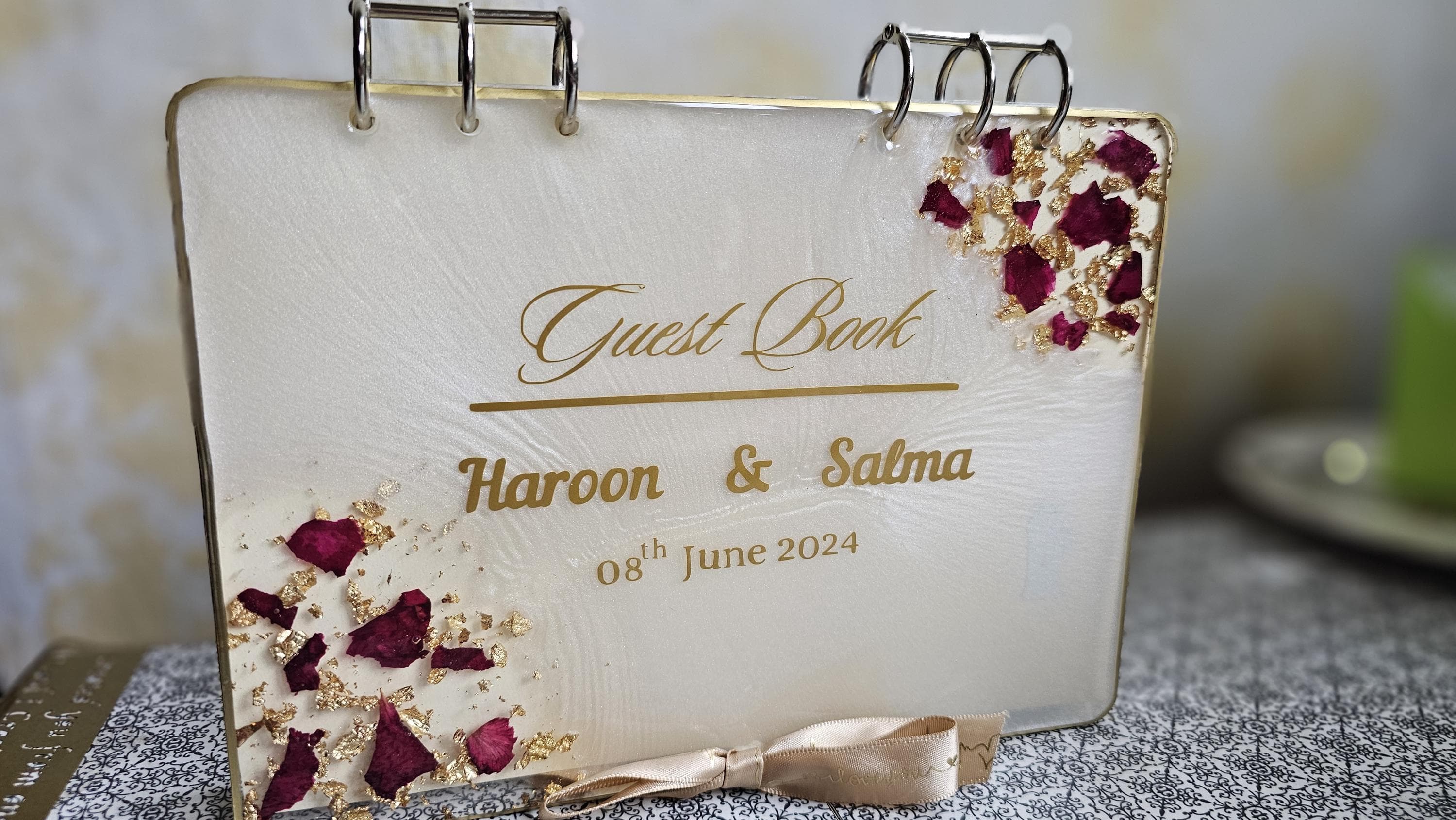 Personalized Wedding Guest Book, Photo album, Custom Reception, Guestbook , Engagement Signning Book Wedding, Anniversary Gifts for Her, - image 5