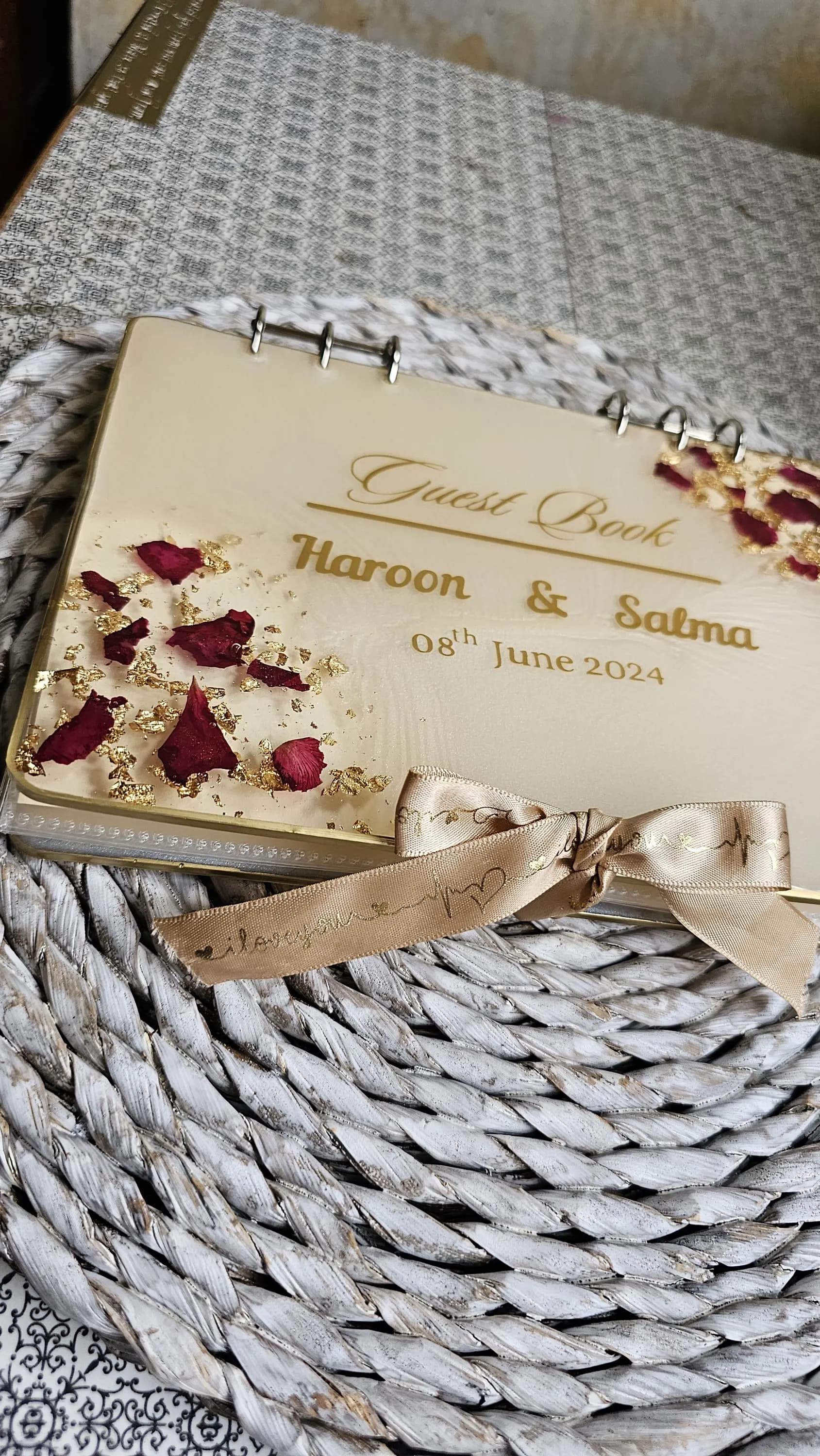 Personalized Wedding Guest Book, Photo album, Custom Reception, Guestbook , Engagement Signning Book Wedding, Anniversary Gifts for Her, - image 3
