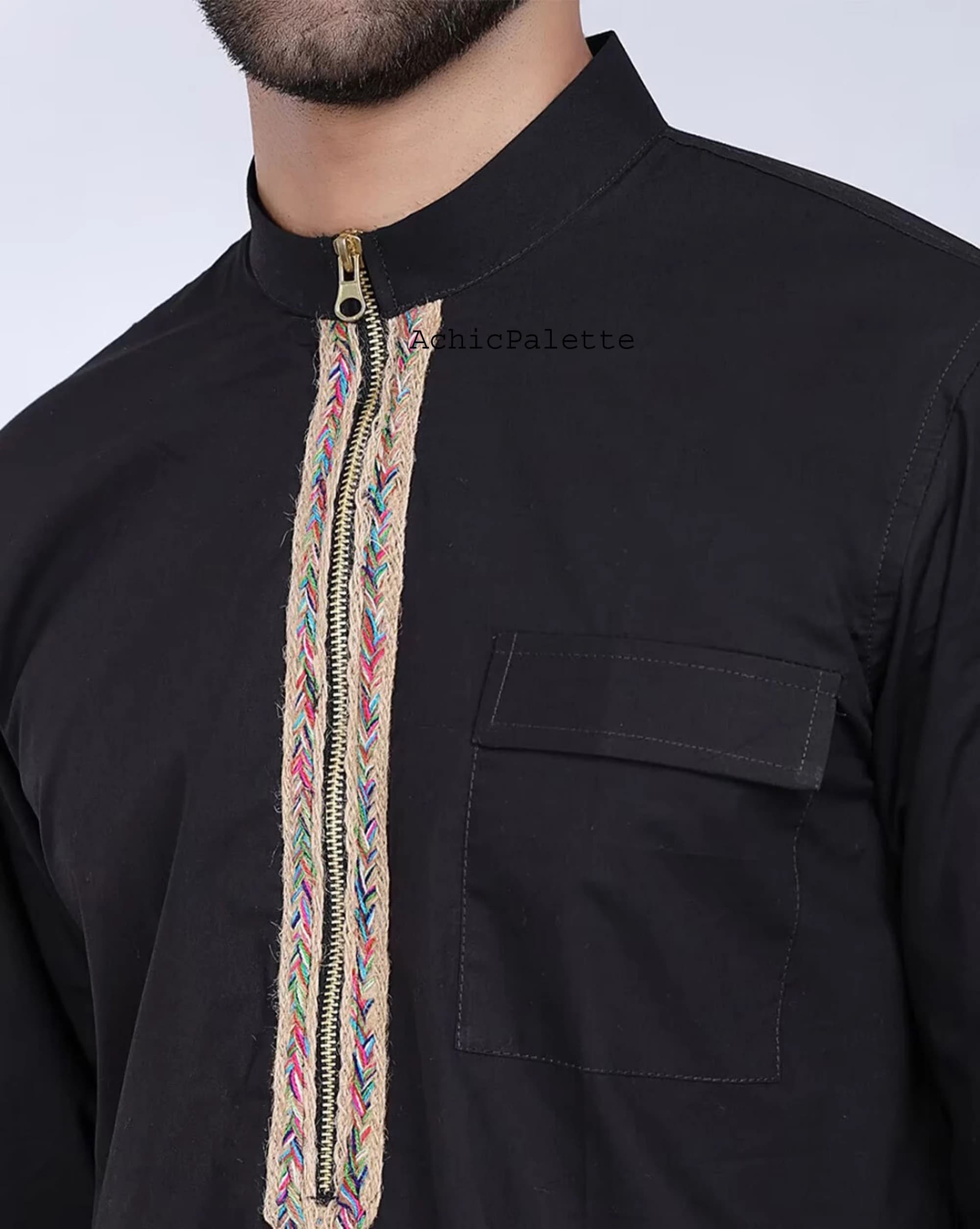 Black cotton shirt kurta top tunic Long kurta all color Party Wear Kurta Solid Color White Plus size Available ACP - image 2