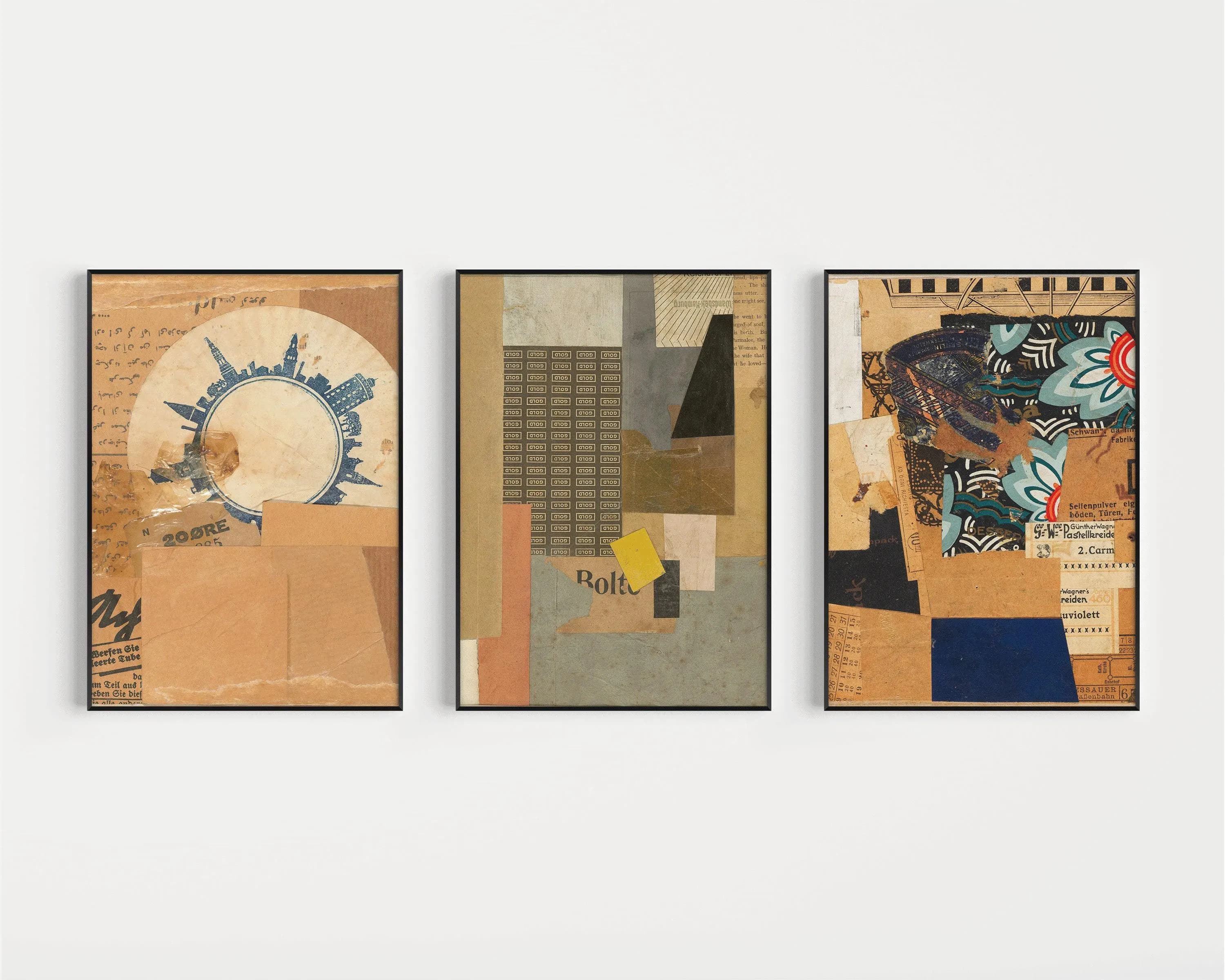 Kurt Schwitters — Statement Trio | Vintage Dadaism Constructivist Art Print - image 4