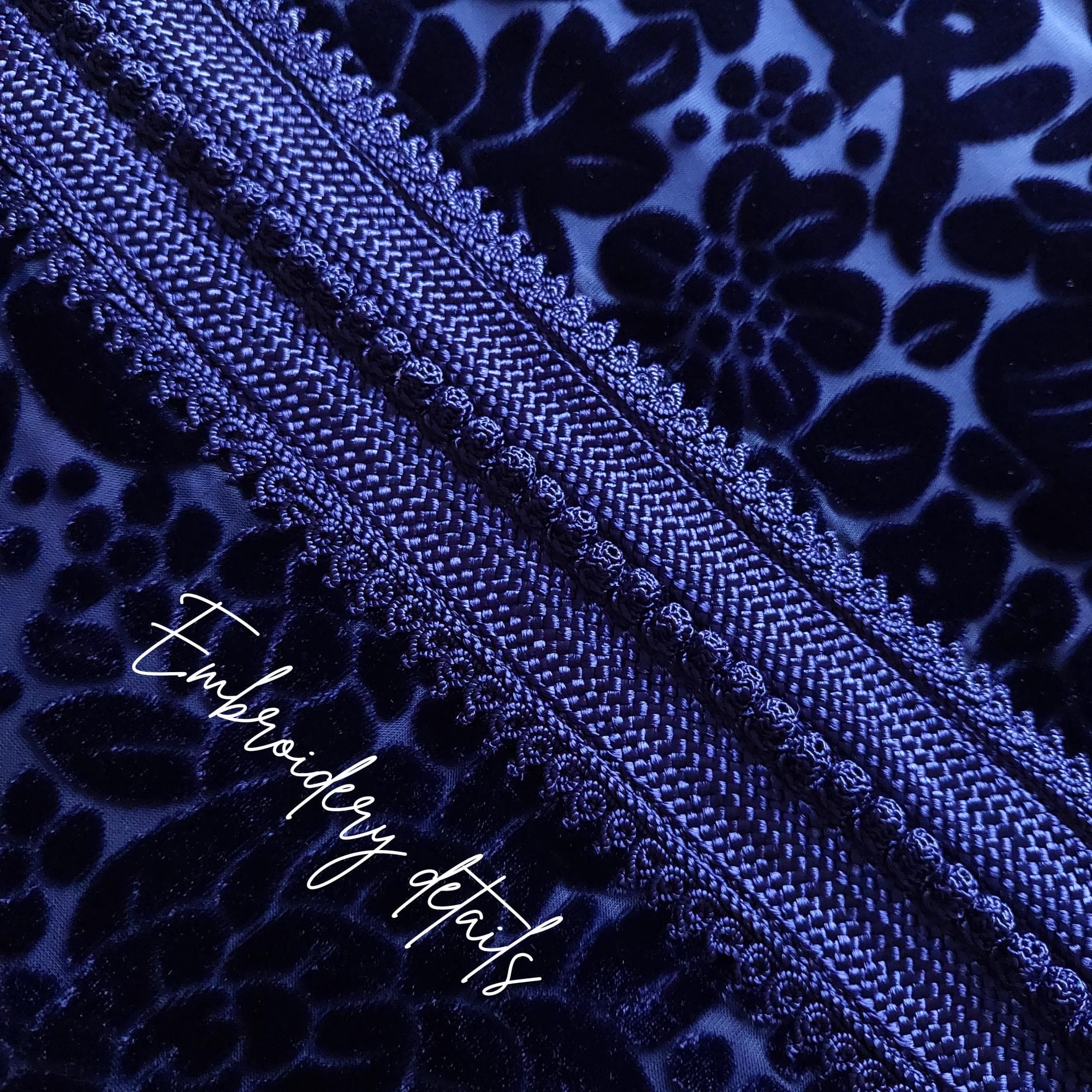 Classy silk velvet blue caftan, Ramadan 2026 Gandoura, Moroccan fall-winter dress, Farasha dress for Eid, Abaya, Arabic dress, Gift for her - image 4