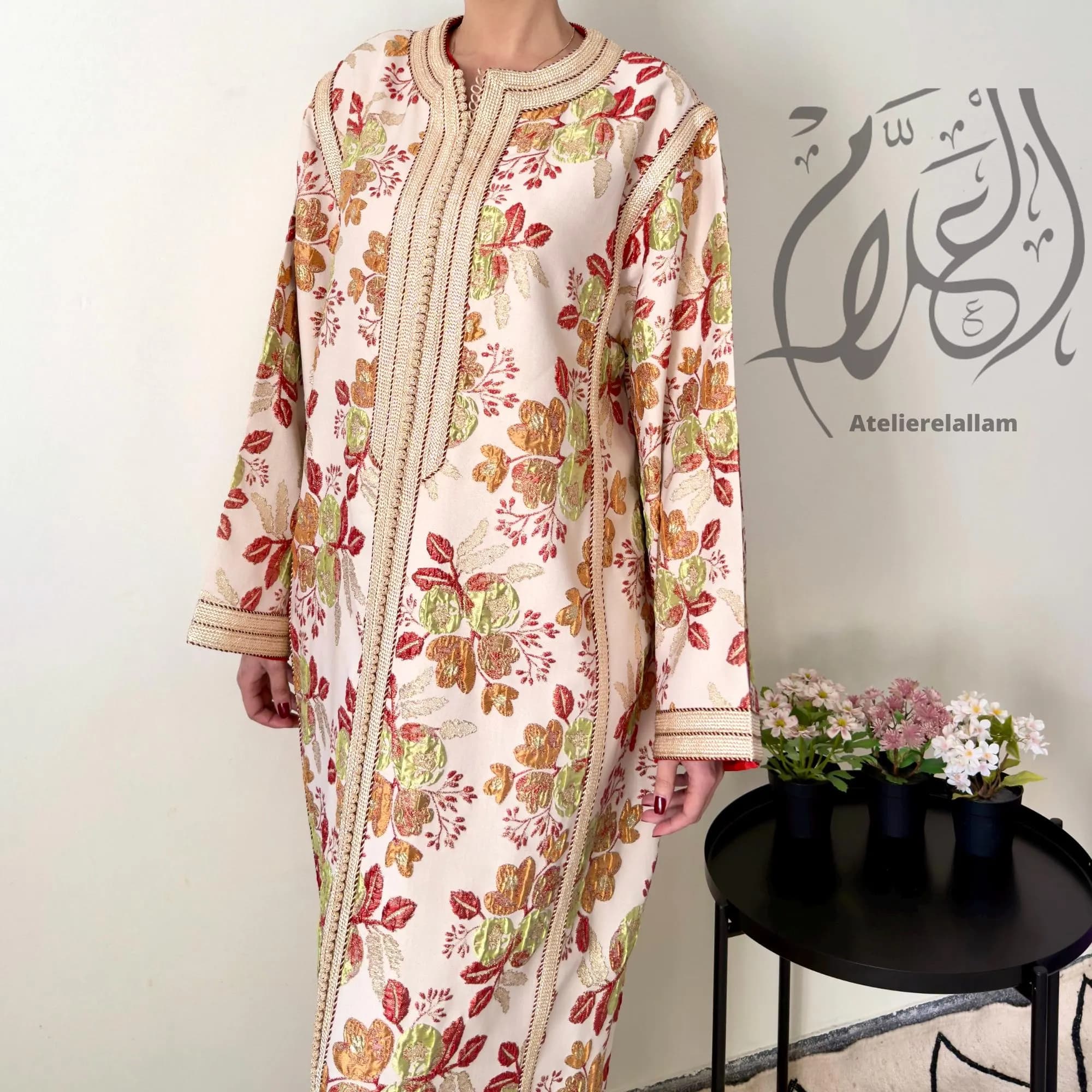 Luxury Moroccan Kaftan in Rich Brocade Fabric "Limited Edition Collection", Handcrafted Arabic Dress for All Occasions, Mekhzanie caftan. - image 4