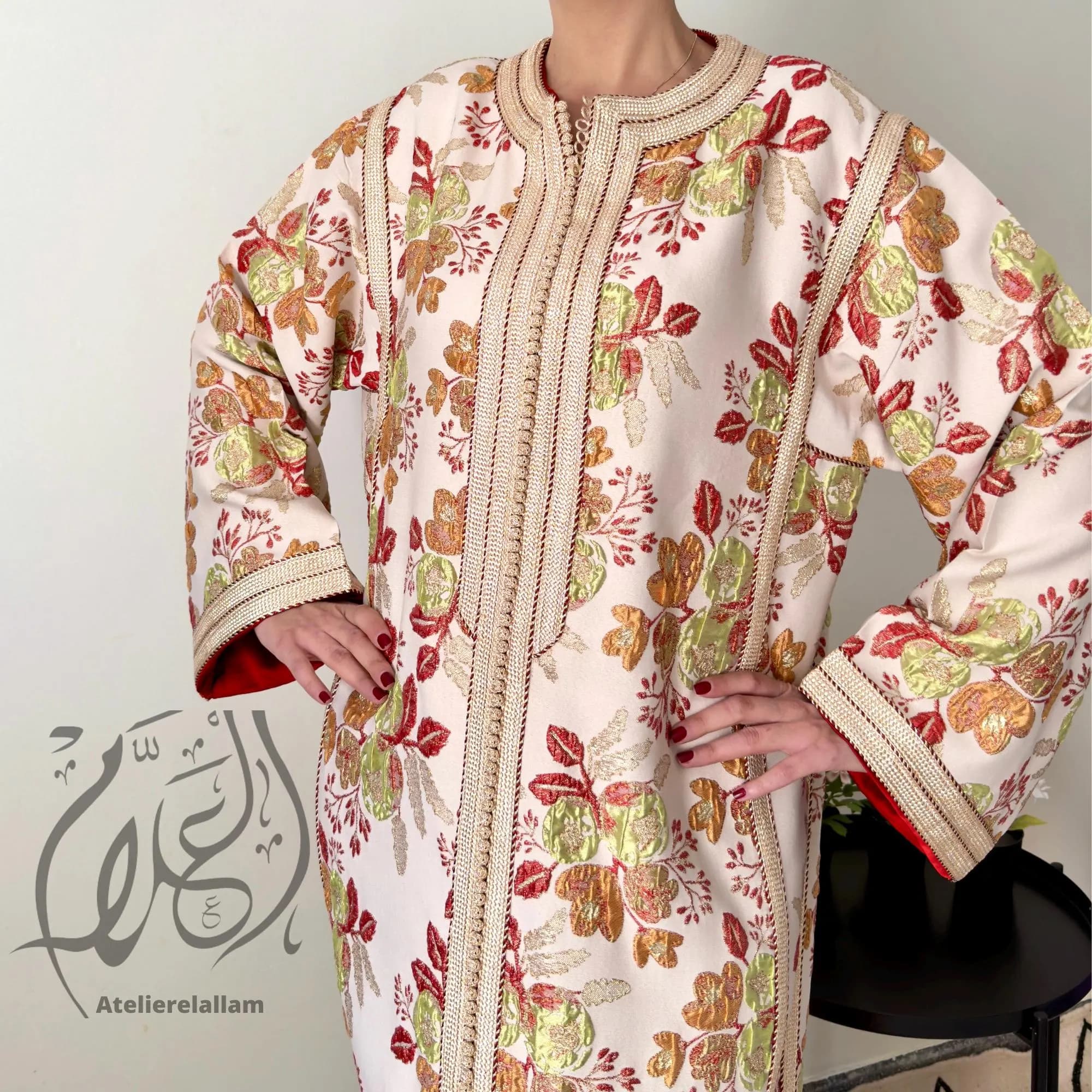 Luxury Moroccan Kaftan in Rich Brocade Fabric "Limited Edition Collection", Handcrafted Arabic Dress for All Occasions, Mekhzanie caftan. - image 5