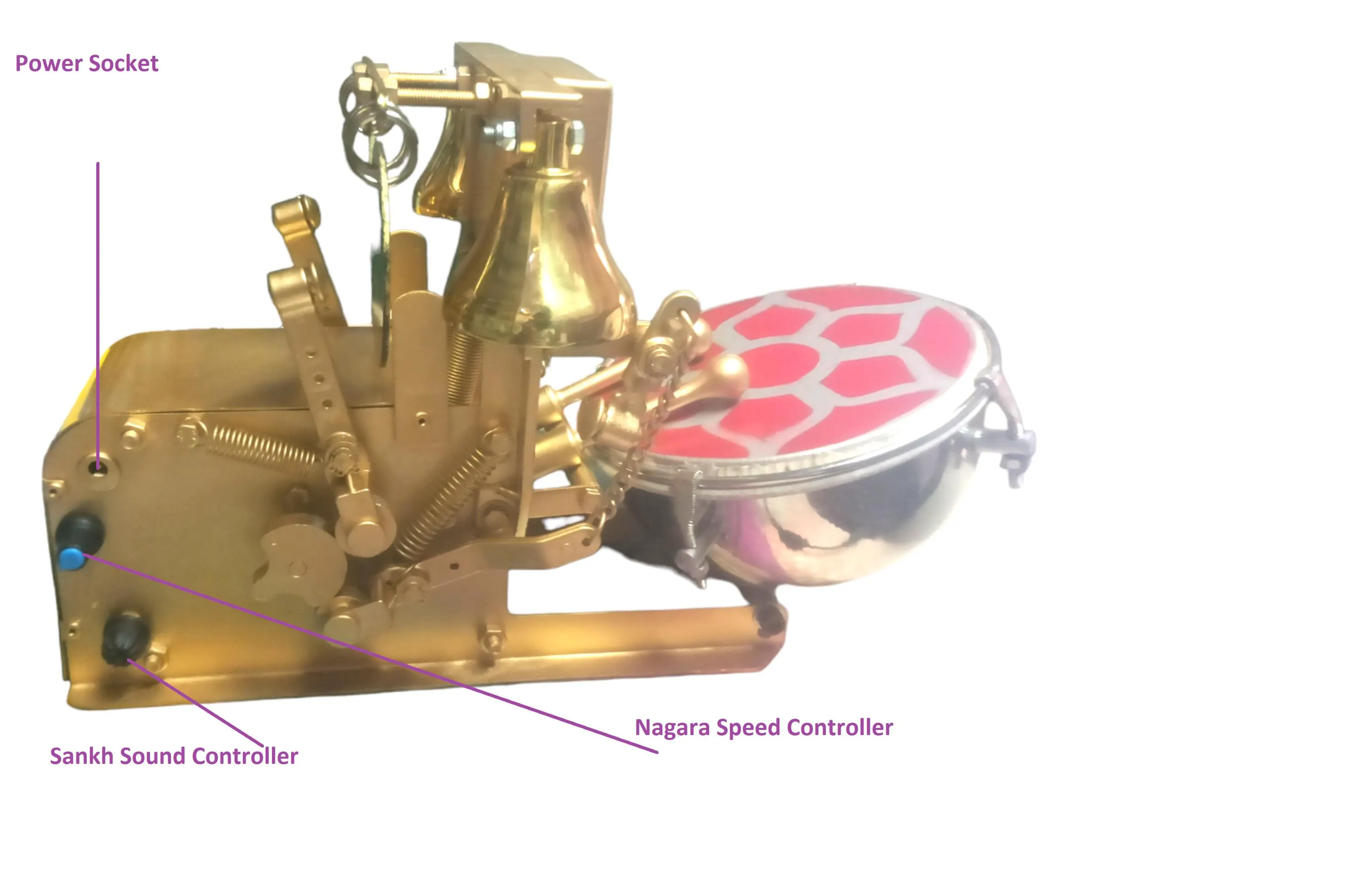 Electric Aarti Machine with Nagara Drum: Home Temple Pooja - image 2