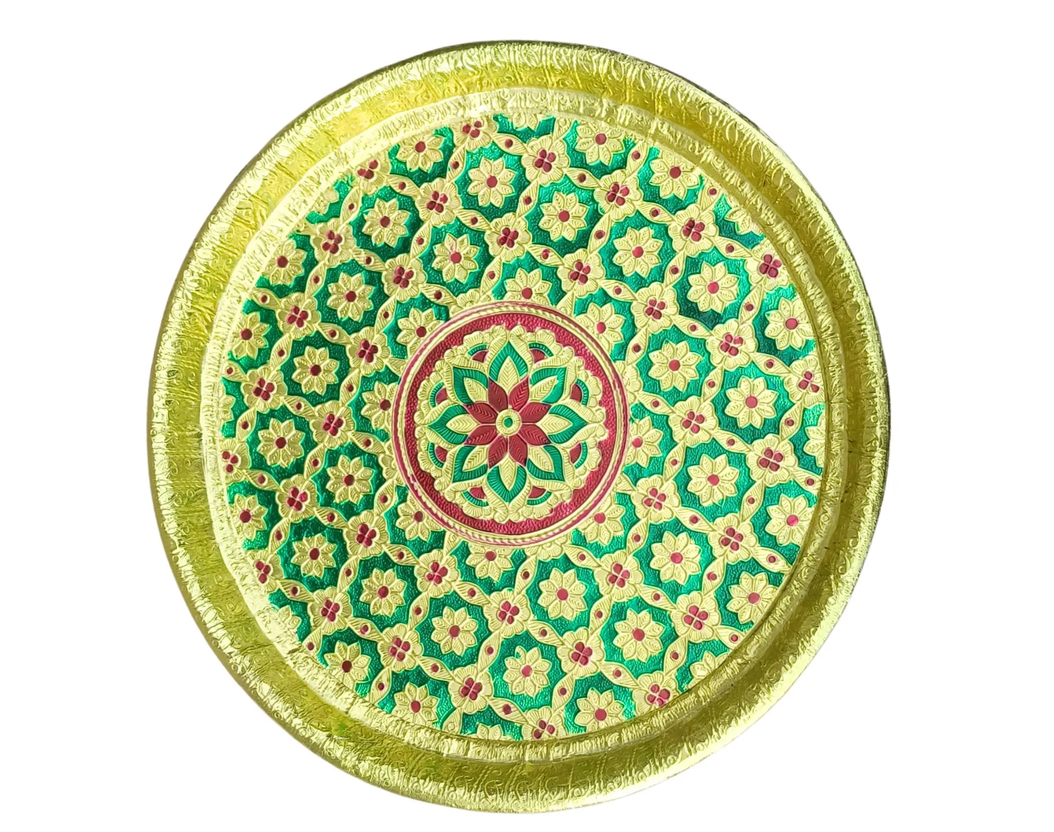 Handcrafted Meenakari Karwa Chauth Thali Set, Indian Pooja Gift - image 5
