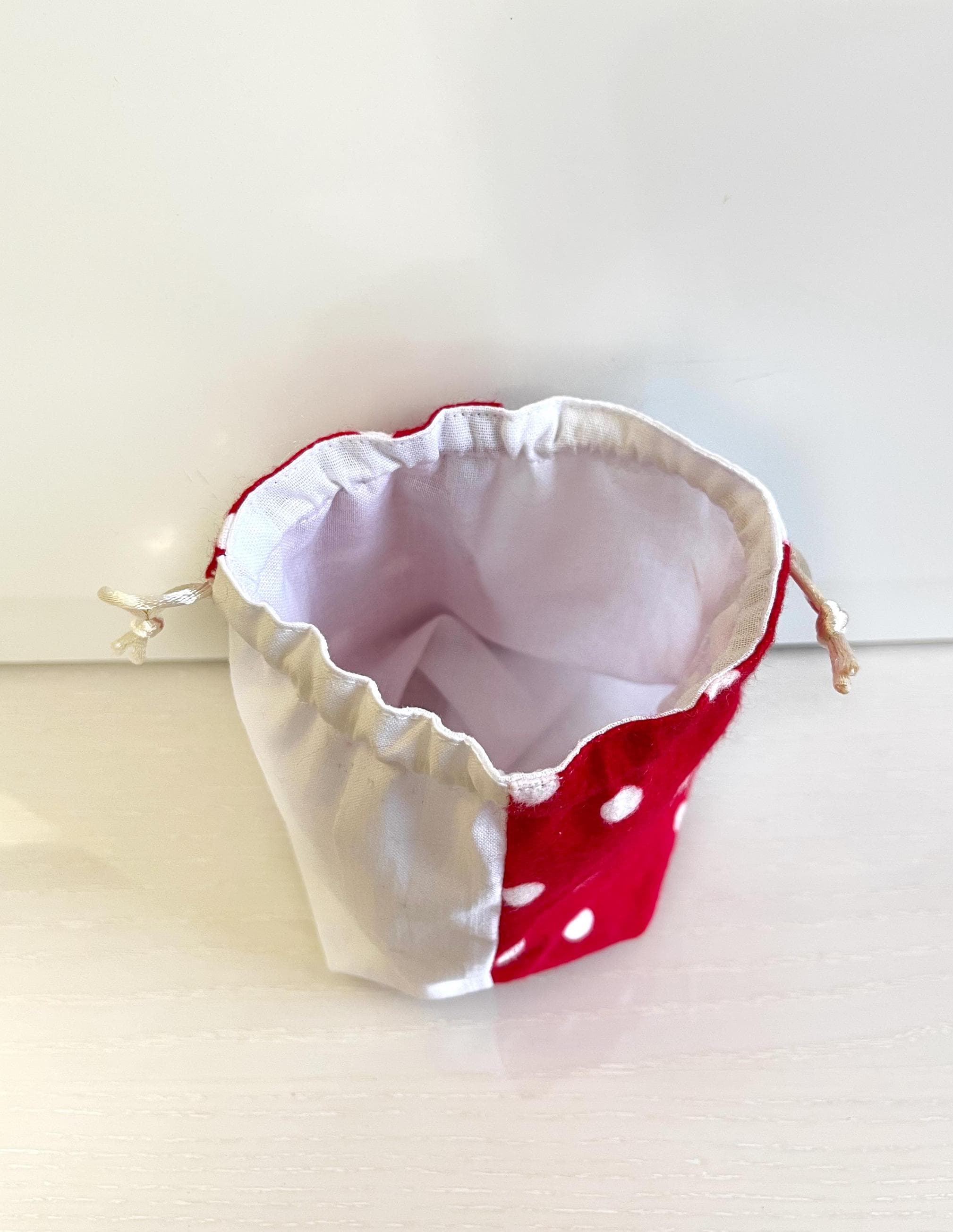Handmade Lined Cotton Drawstring Pouch: Travel Coin Purse - image 2