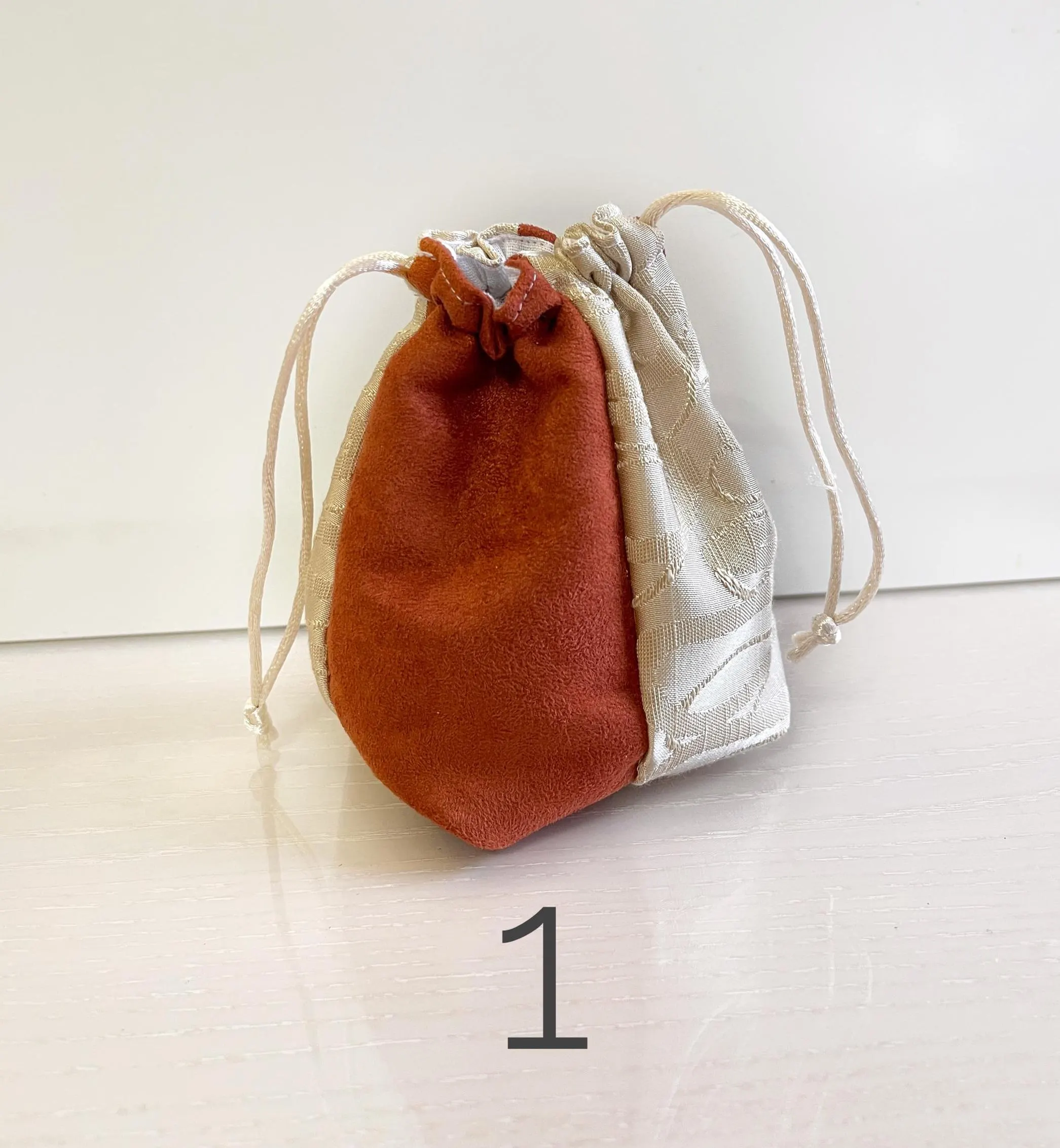 Handmade Lined Cotton Drawstring Pouch: Travel Coin Purse - image 4