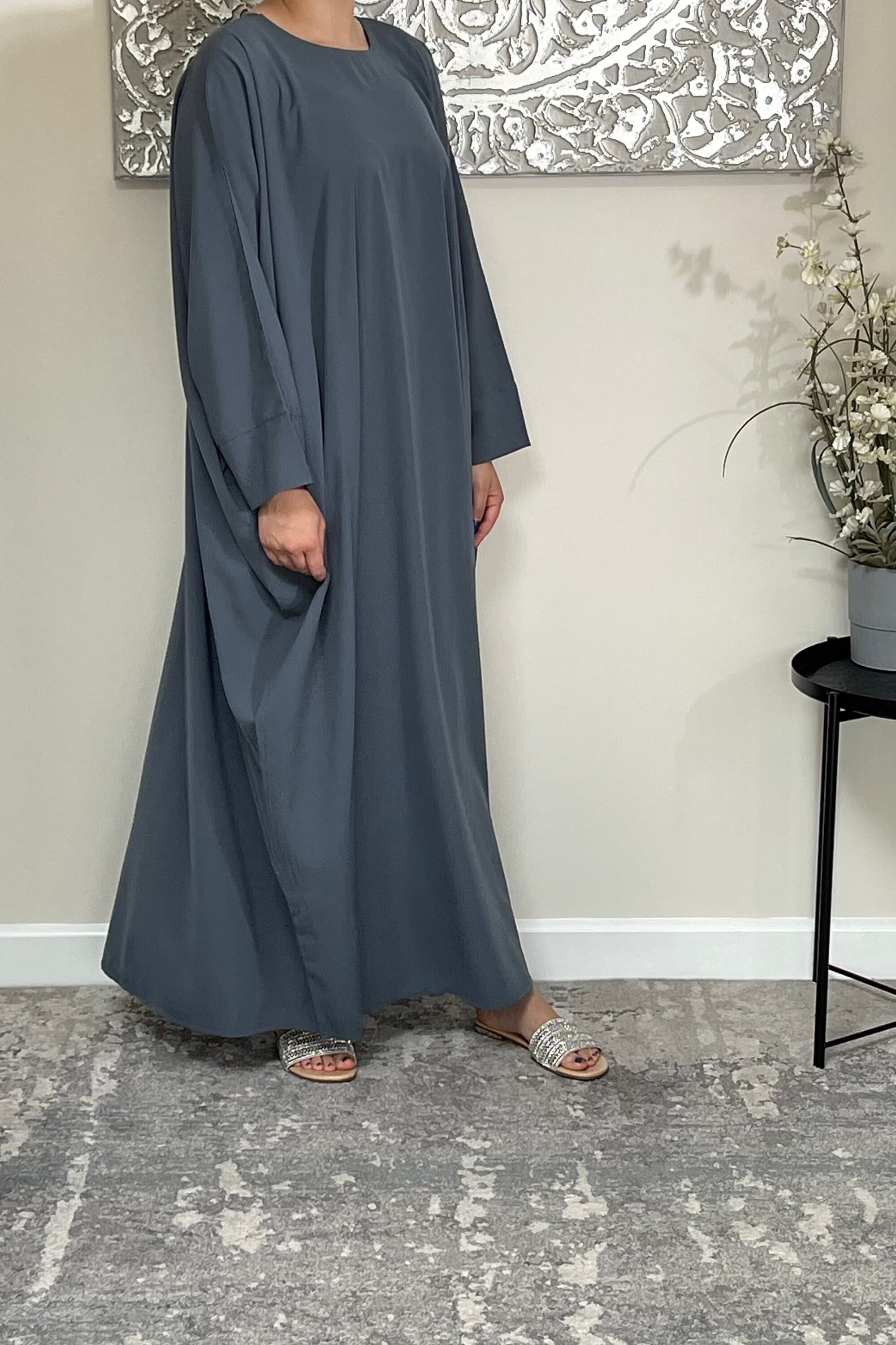 Slate Grey Butterfly Abaya - image 3