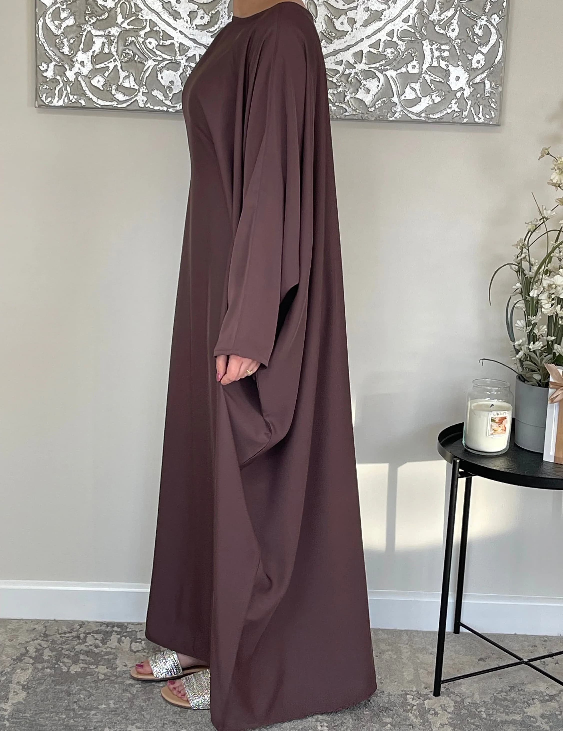 Mauve Nida Butterfly Abaya - image 5