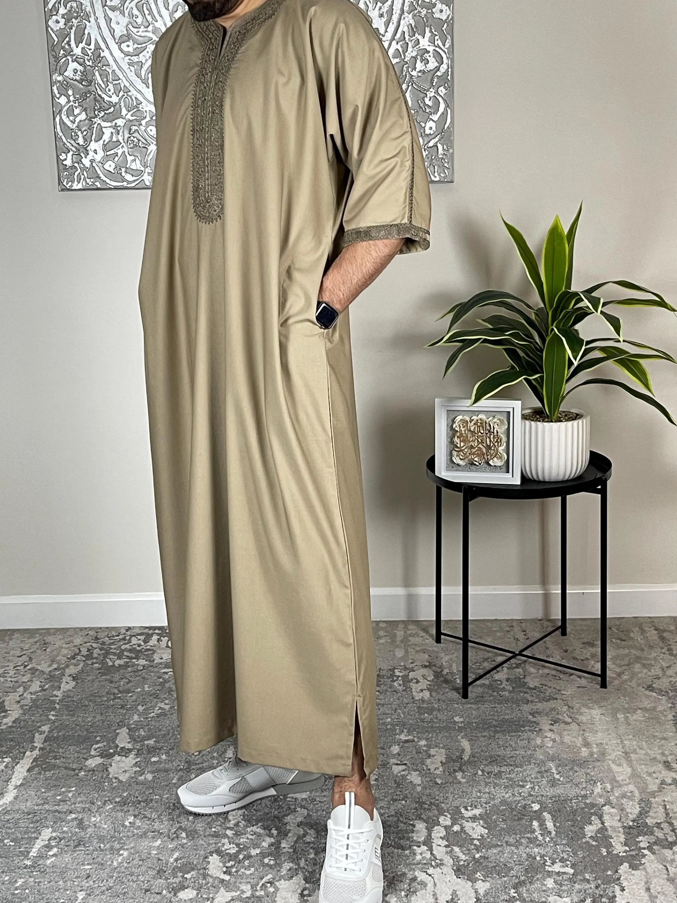 Men’s & Children's Gold Moroccan Thobe - image 3