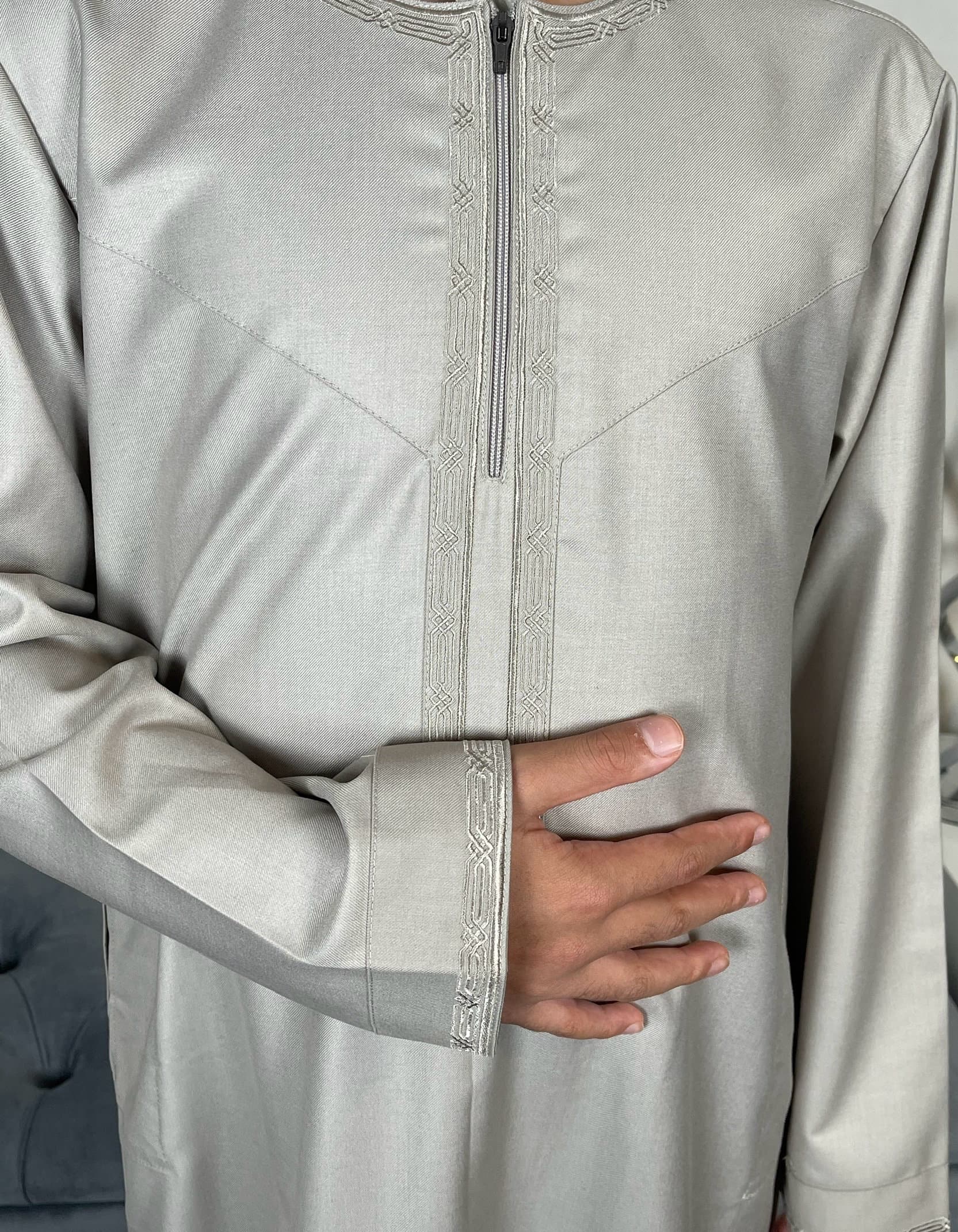 Boys Stone Embroidered Omani Thobe - image 5