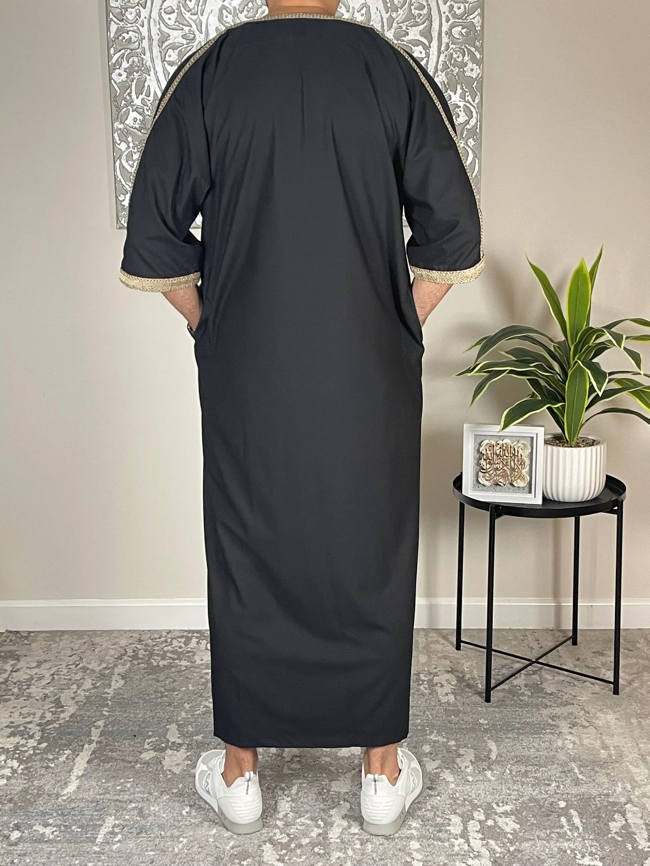 Men’s & Children's Black Moroccan Thobe - image 2