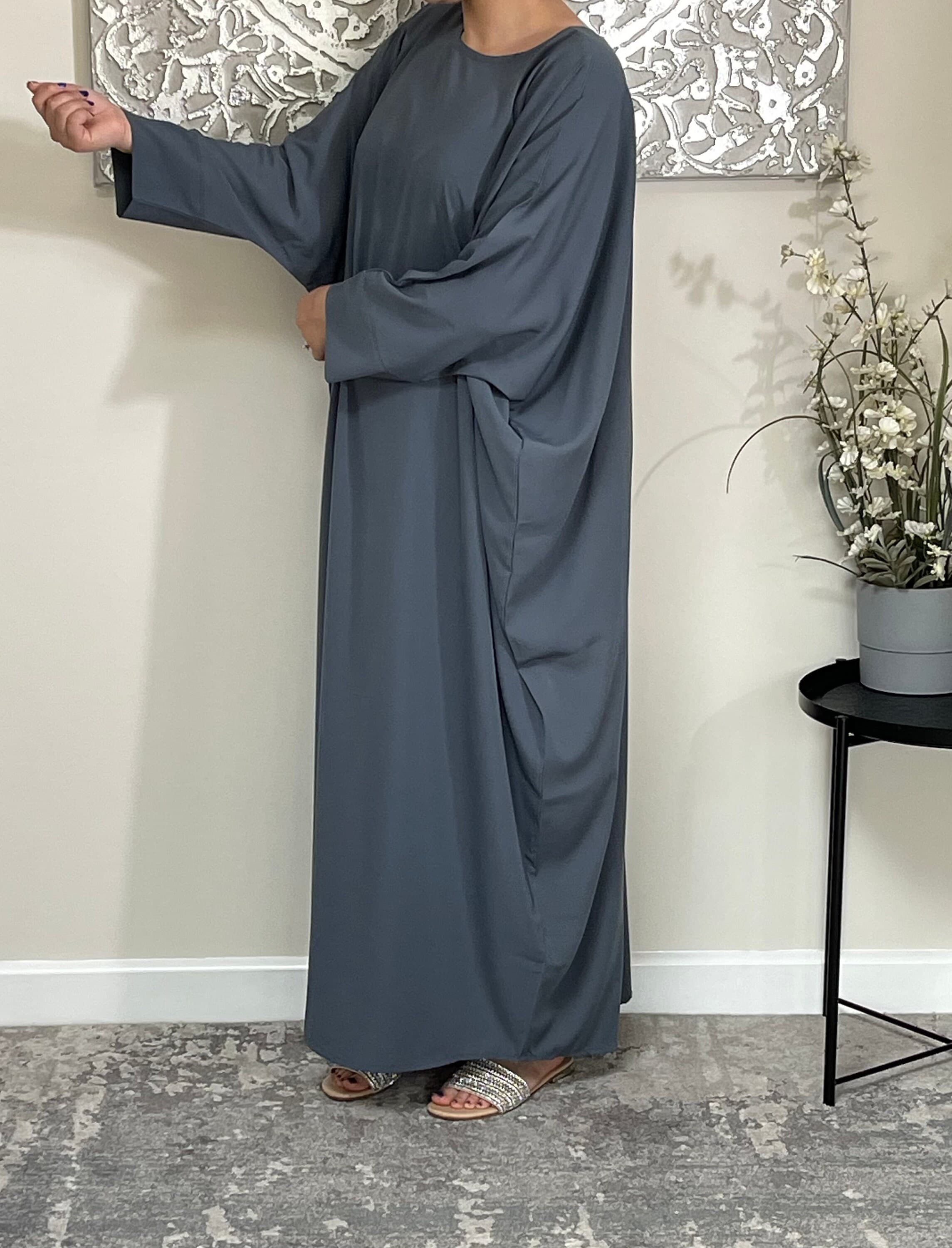 Slate Grey Butterfly Abaya - image 4