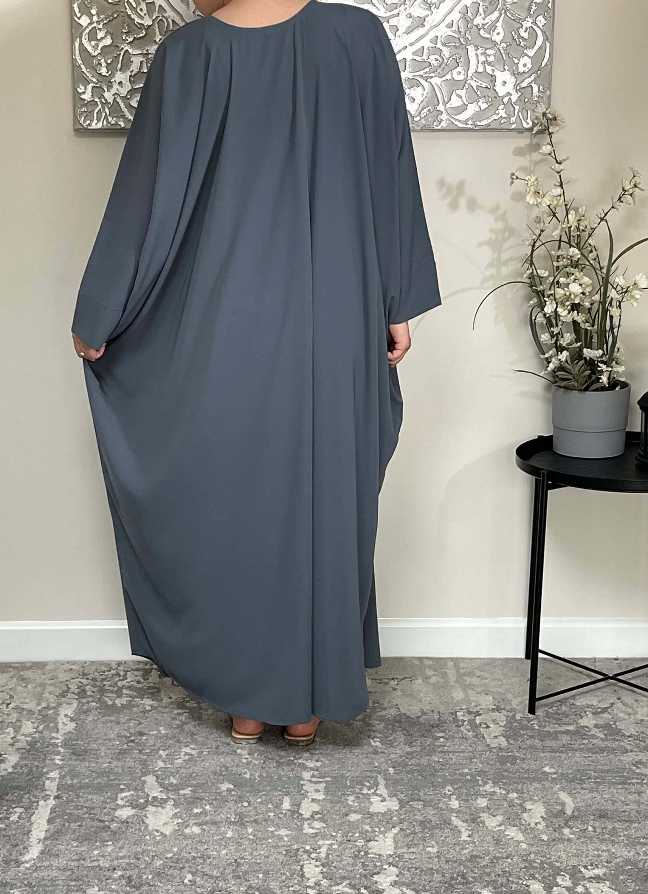 Slate Grey Butterfly Abaya - image 5