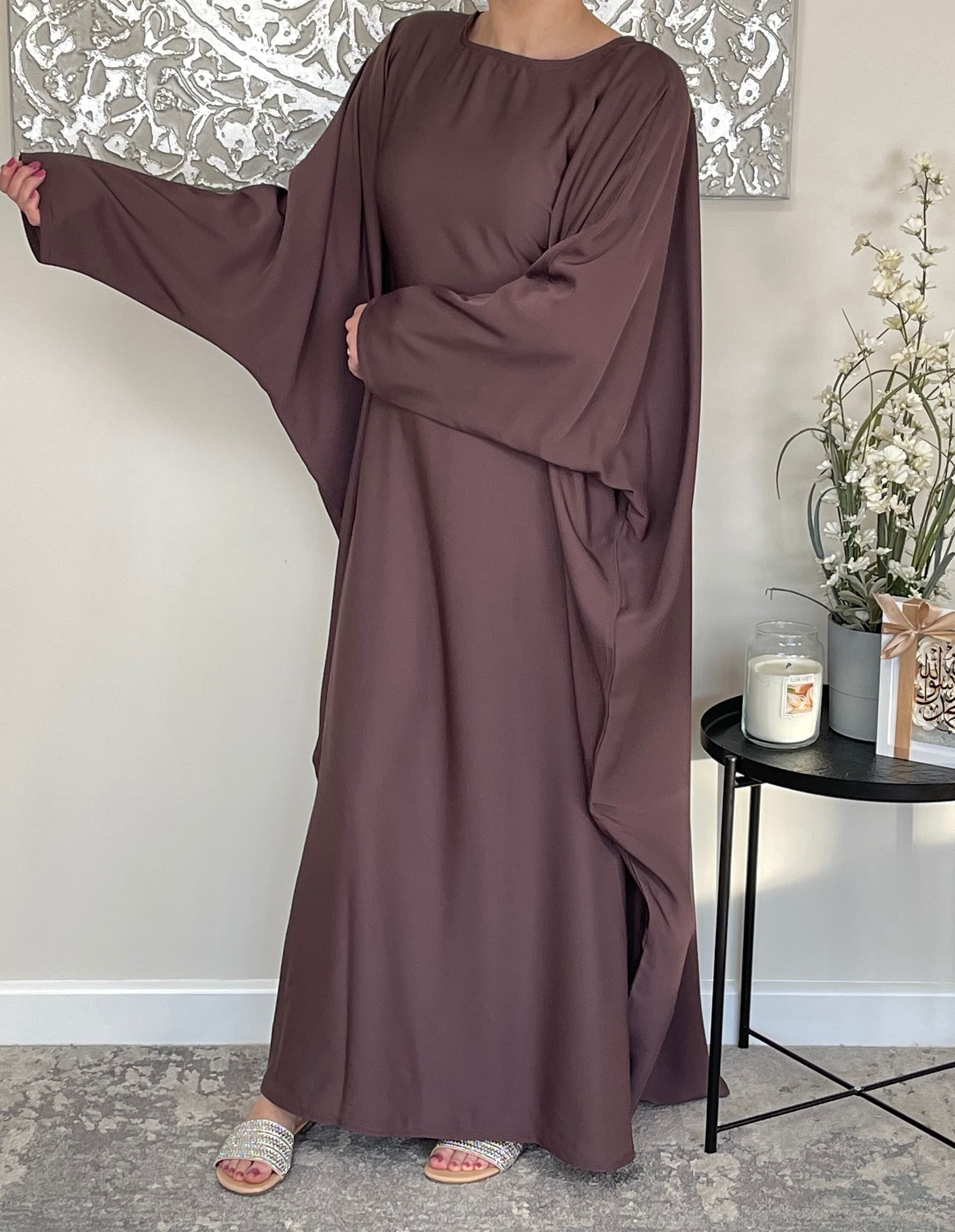 Mauve Nida Butterfly Abaya - image 2