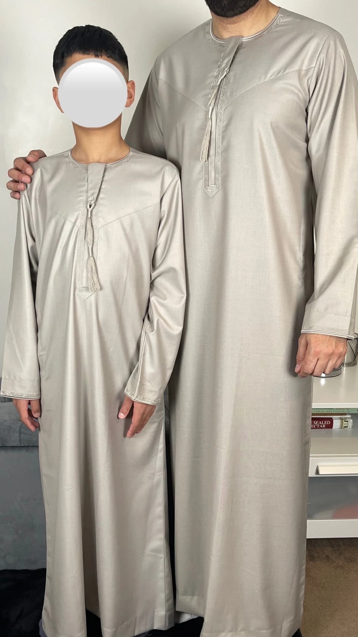 Boys Stone Embroidered Omani Thobe - image 2