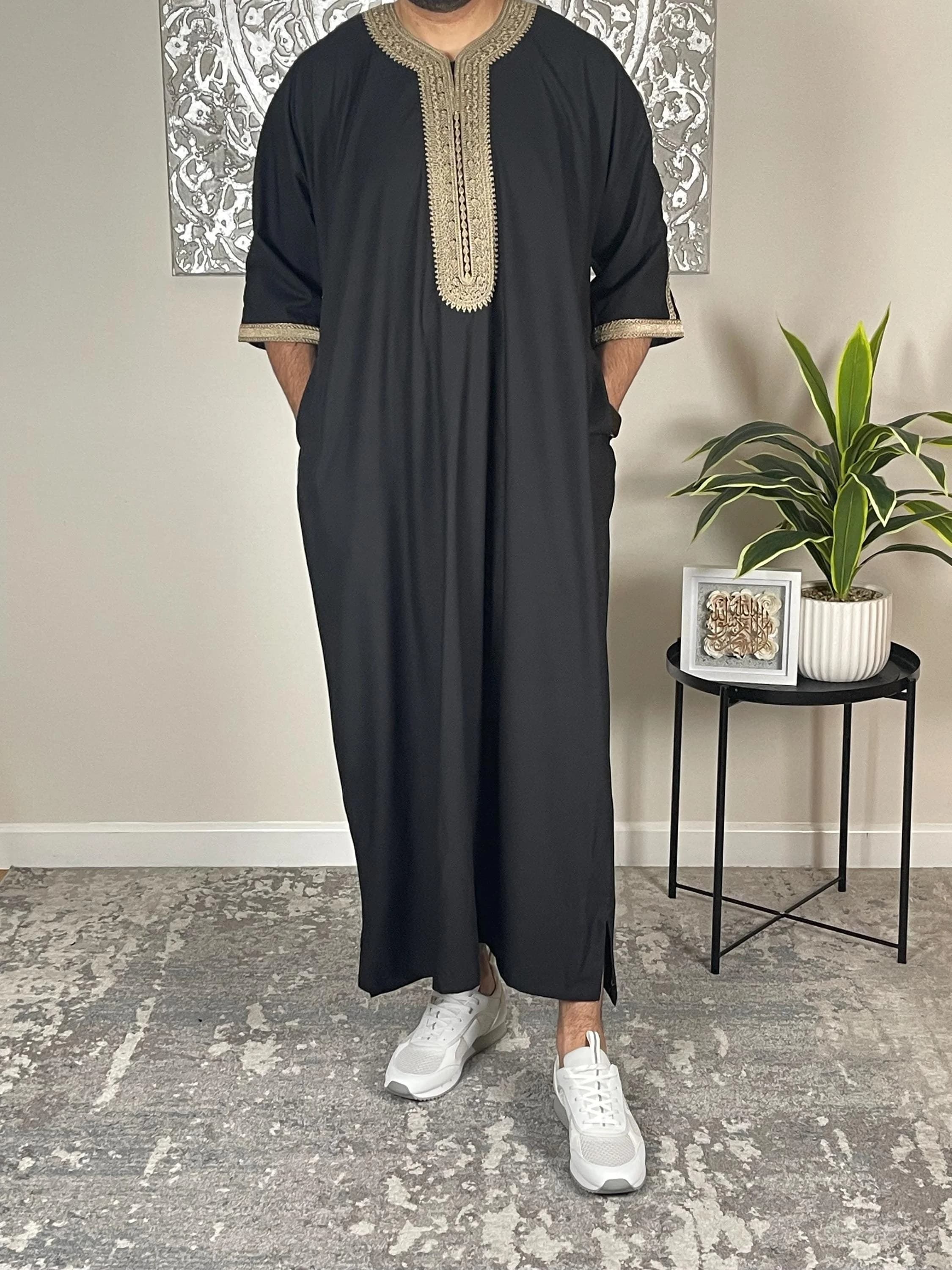 Men’s & Children's Black Moroccan Thobe