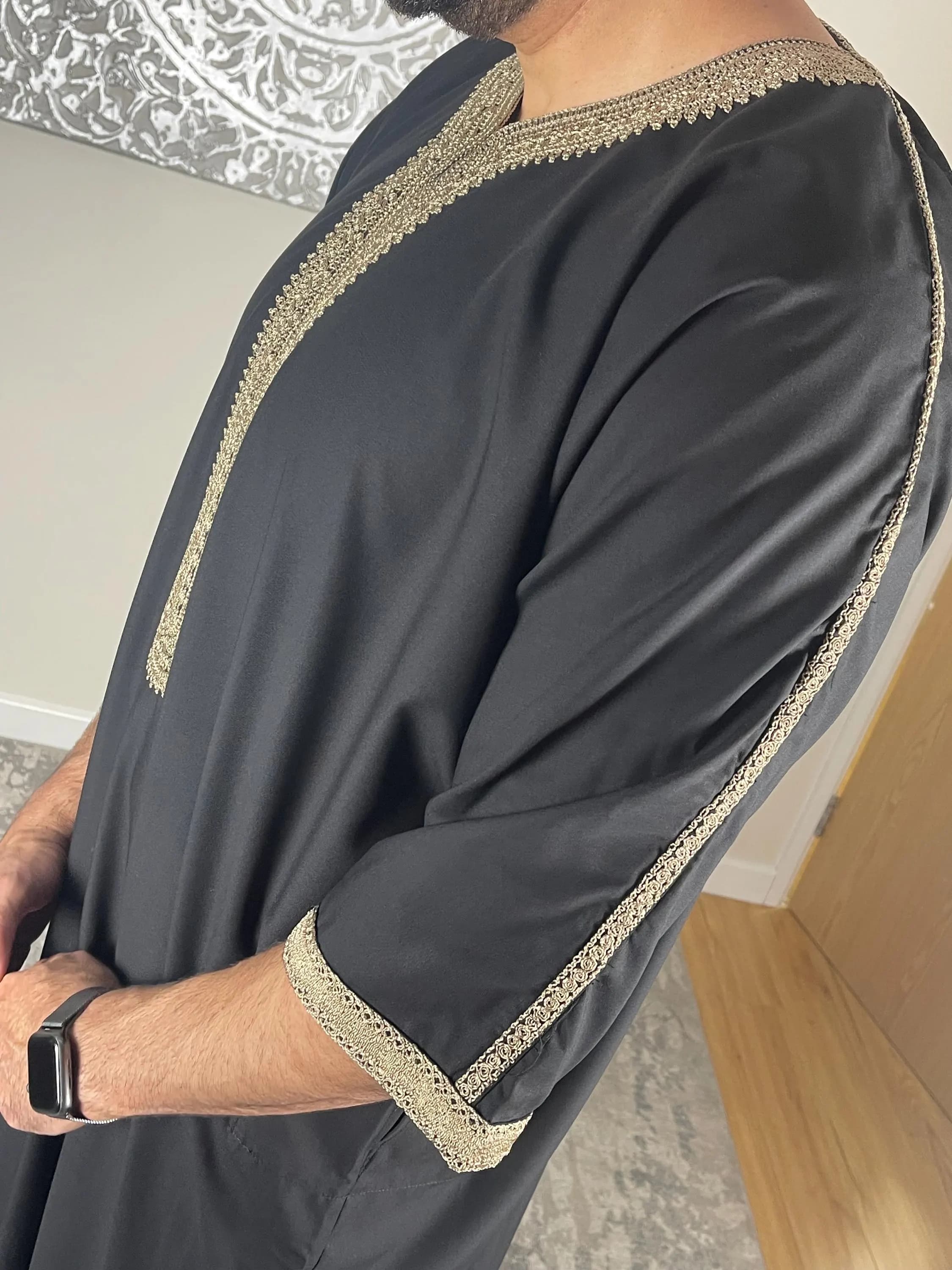 Men’s & Children's Black Moroccan Thobe - image 5