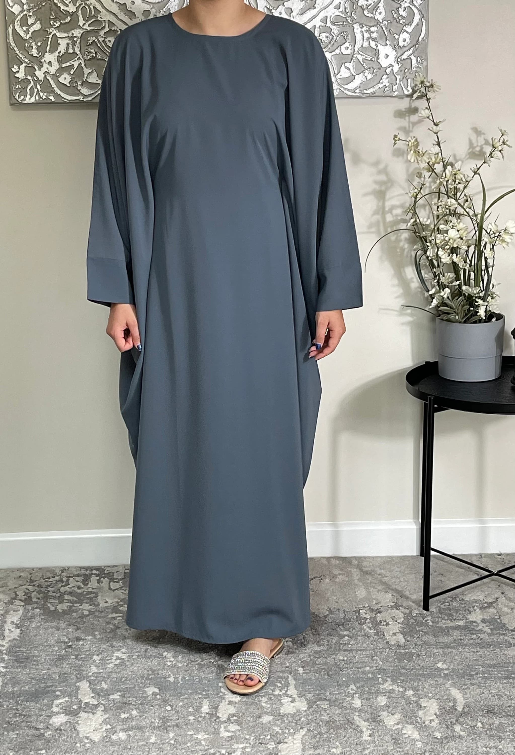 Slate Grey Butterfly Abaya - image 2