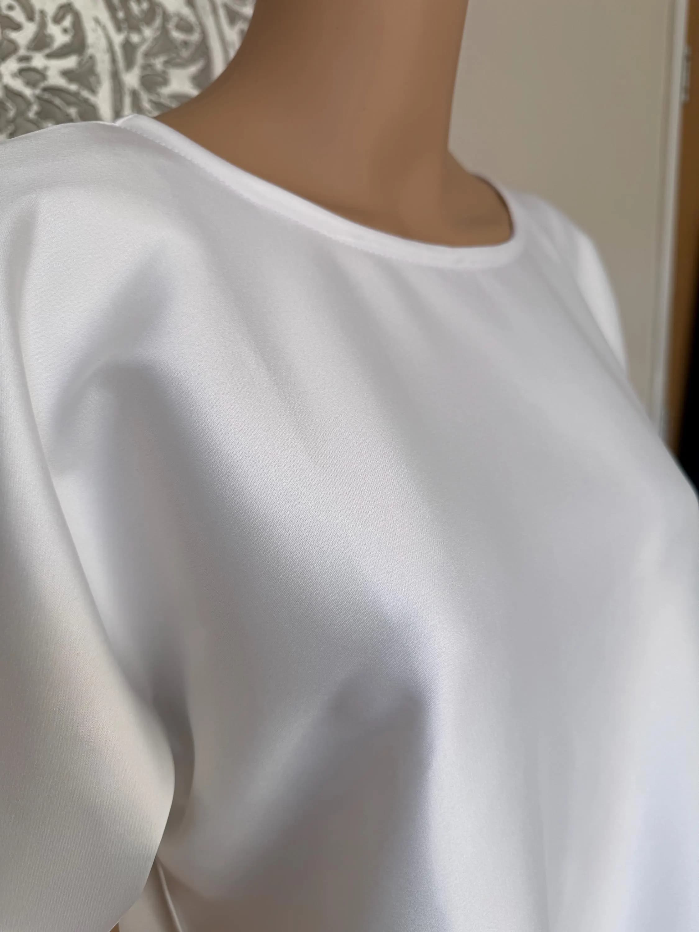 Pearl White Satin Inner Slip Dress - Abaya - image 5