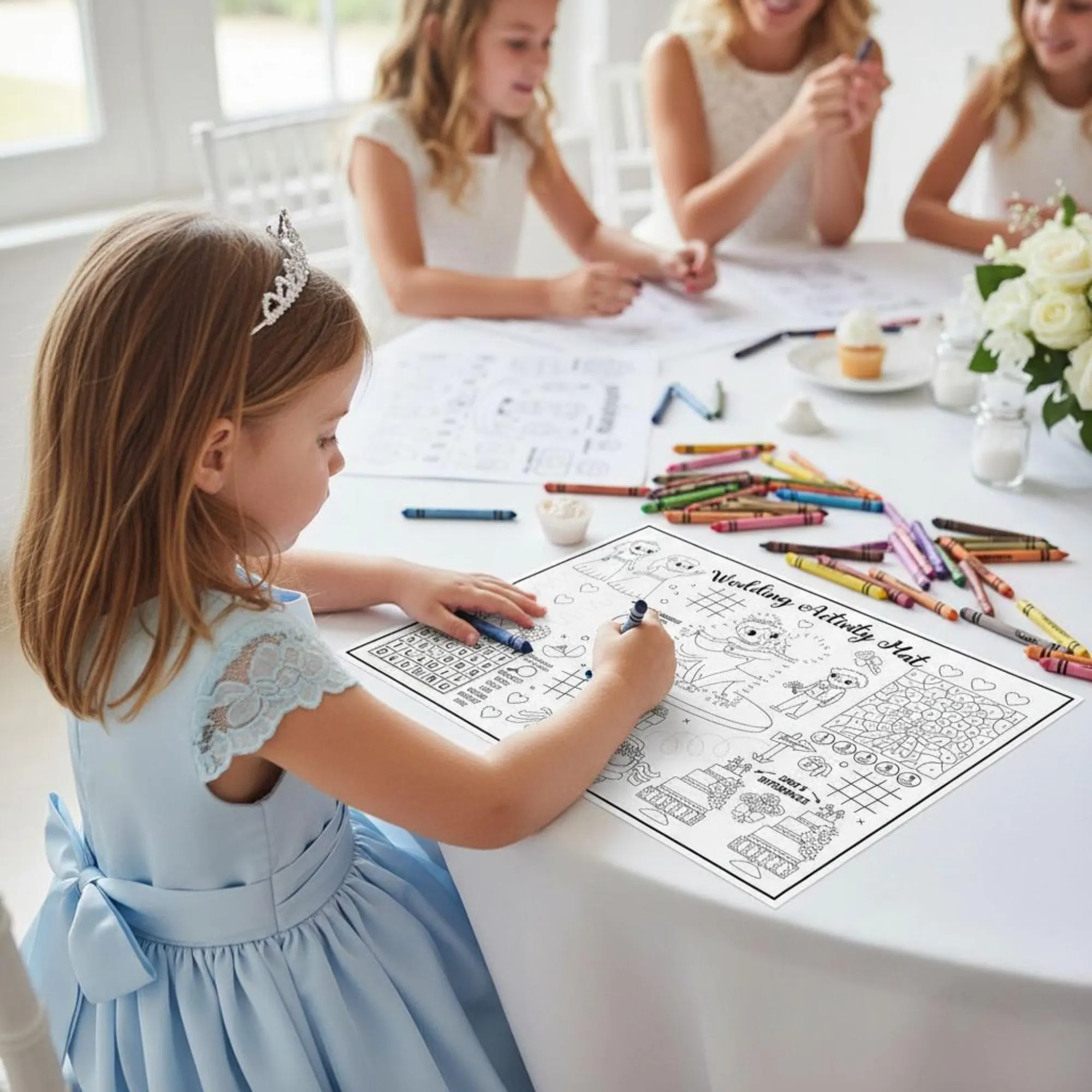 Wedding Activity Placemat for Kids, Coloring Page (Digital Download) - image 3