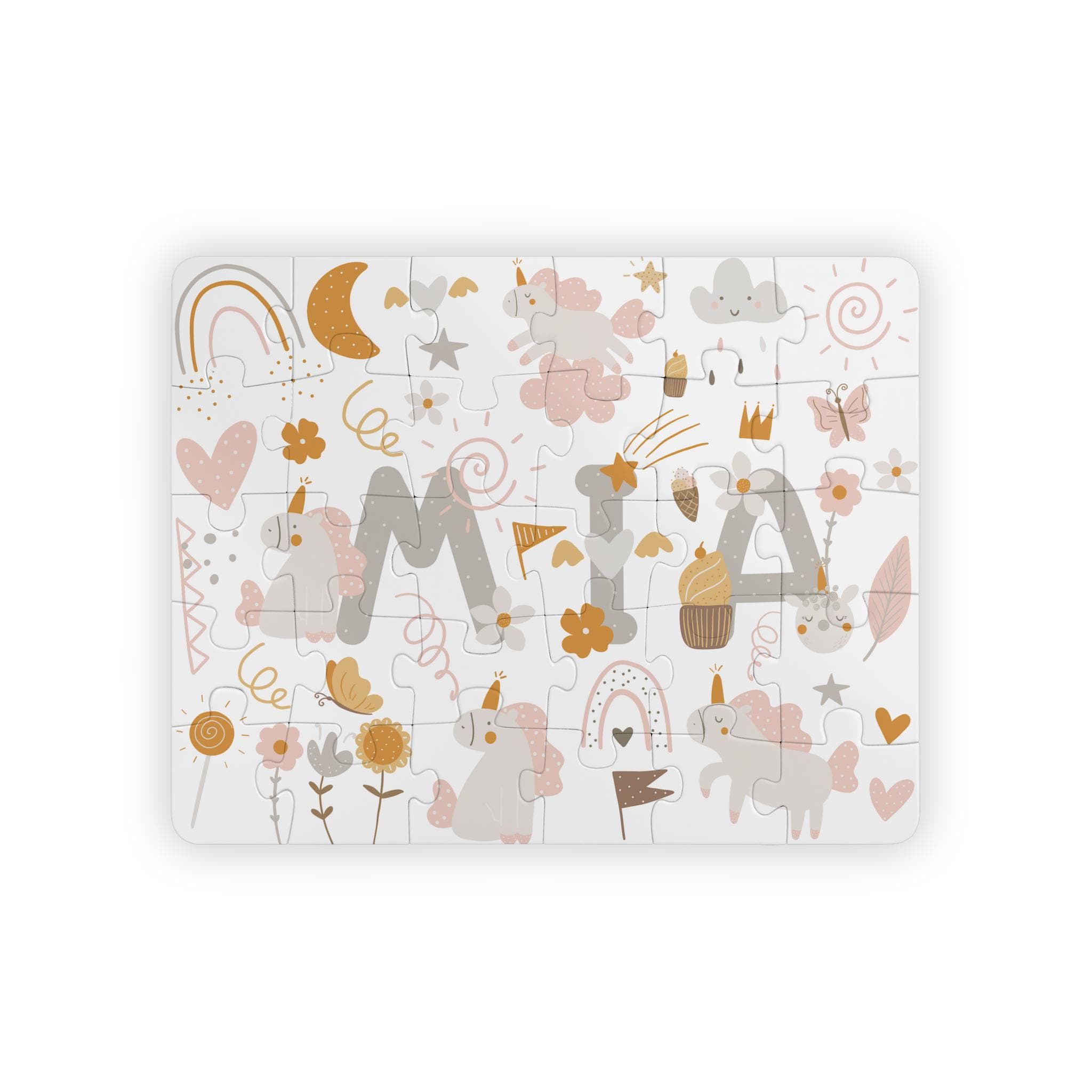 Personalized Boho Unicorn Puzzle: Custom Name 30-Piece Kids Puzzle - image 3