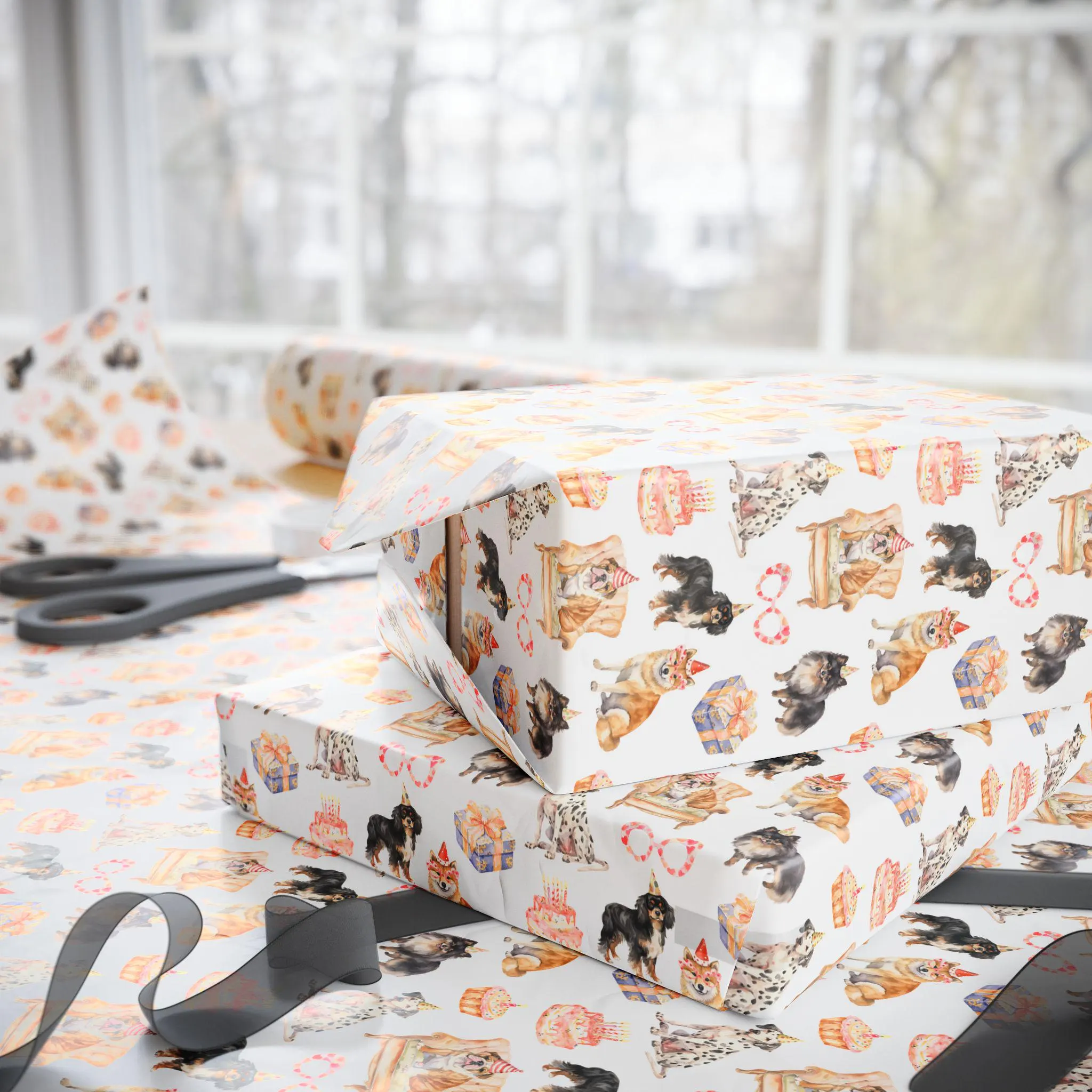 Dog Breeds Birthday Wrapping Paper: Gift Wrap for Dog Lovers - image 3