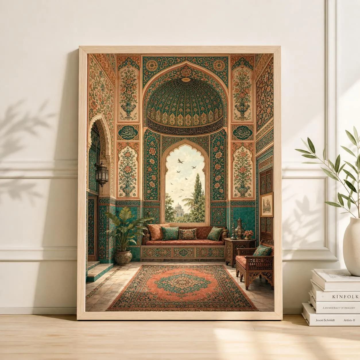 Islamic Architecture Print, Mosque Interior Art, Middle Eastern Decor