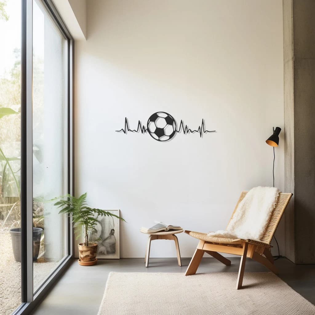 Football Metal Wall Art: Sports Fan Home DecorNew Year's gift